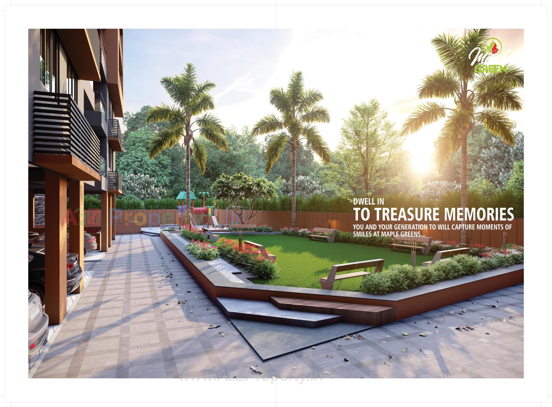 3D Elevation of real estate project Maple Green Residency located at Pethapur, Gandhinagar, Gujarat