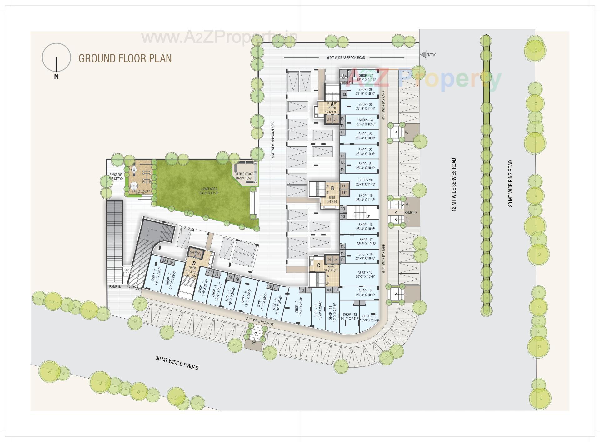 Layout of real estate project Maple Green Residency located at Pethapur, Gandhinagar, Gujarat