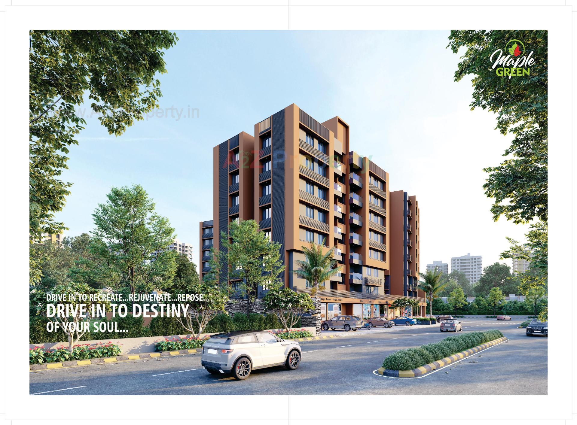 3D Elevation of real estate project Maple Green Residency located at Pethapur, Gandhinagar, Gujarat