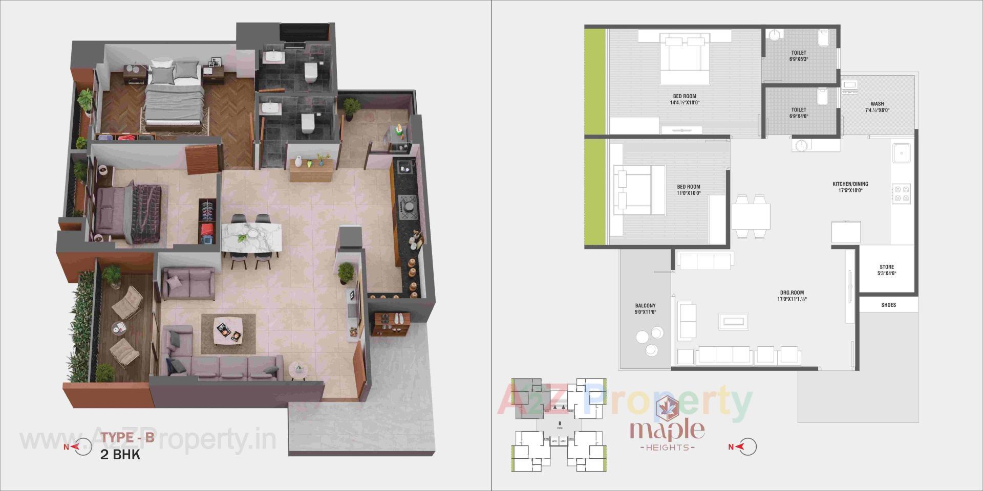 Layout of real estate project Maple Heights located at Chiloda, Gandhinagar, Gujarat