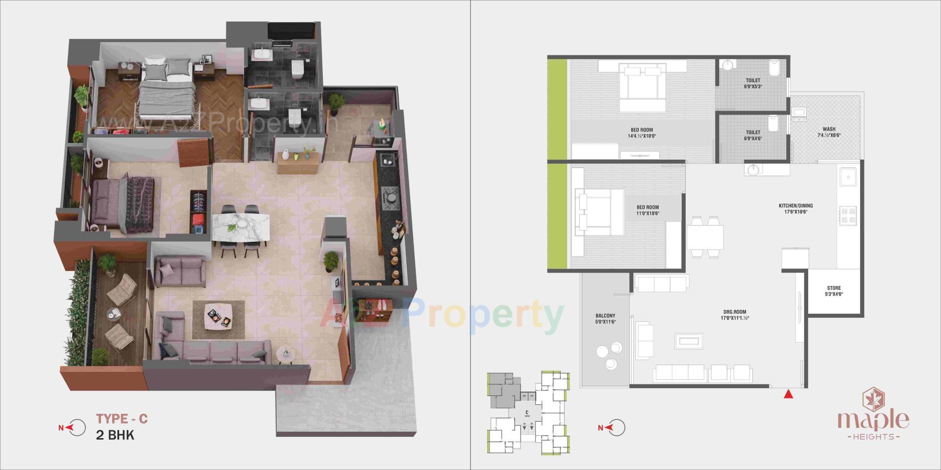 Layout of real estate project Maple Heights located at Chiloda, Gandhinagar, Gujarat