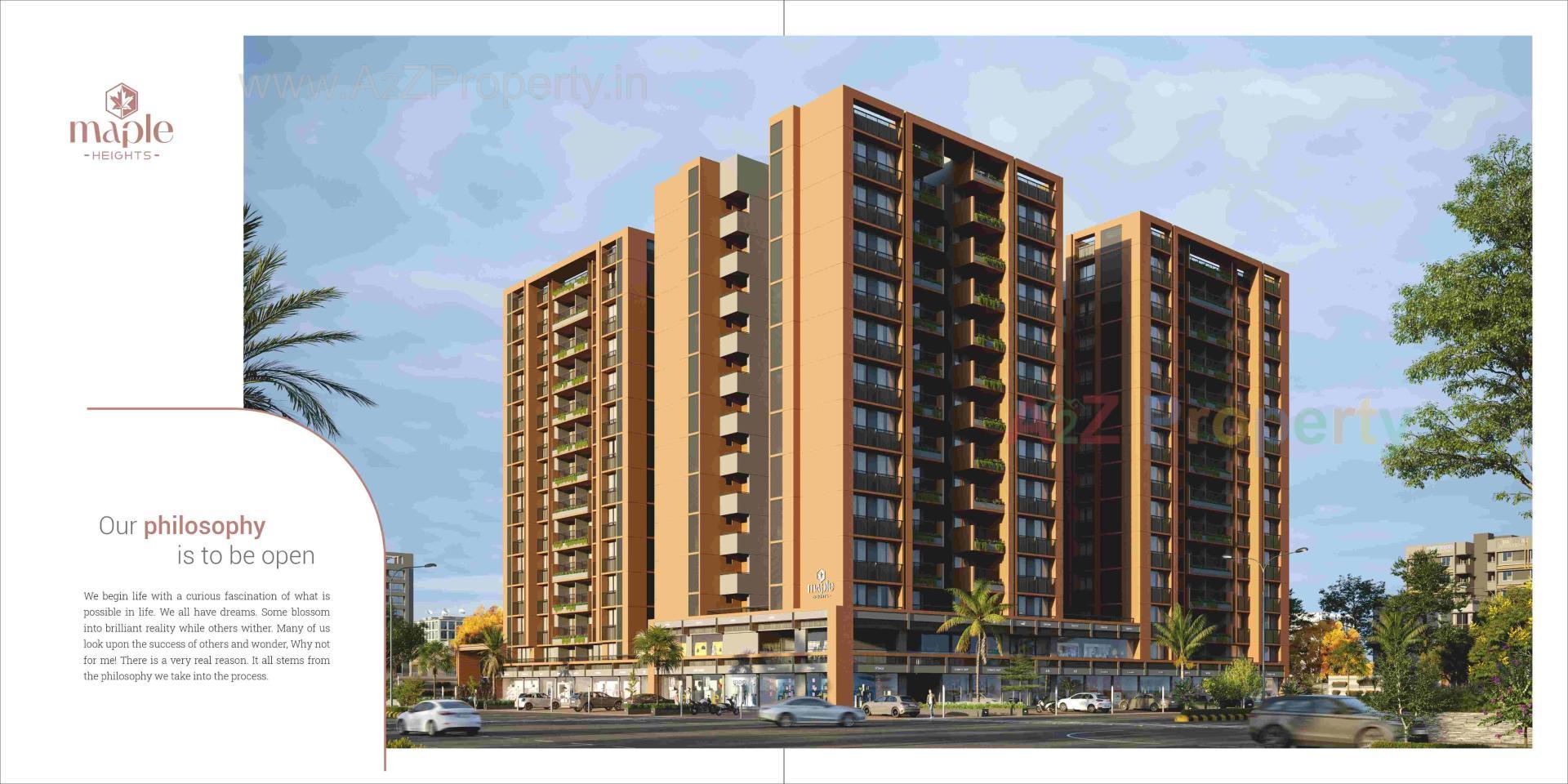 3D Elevation of real estate project Maple Heights located at Chiloda, Gandhinagar, Gujarat