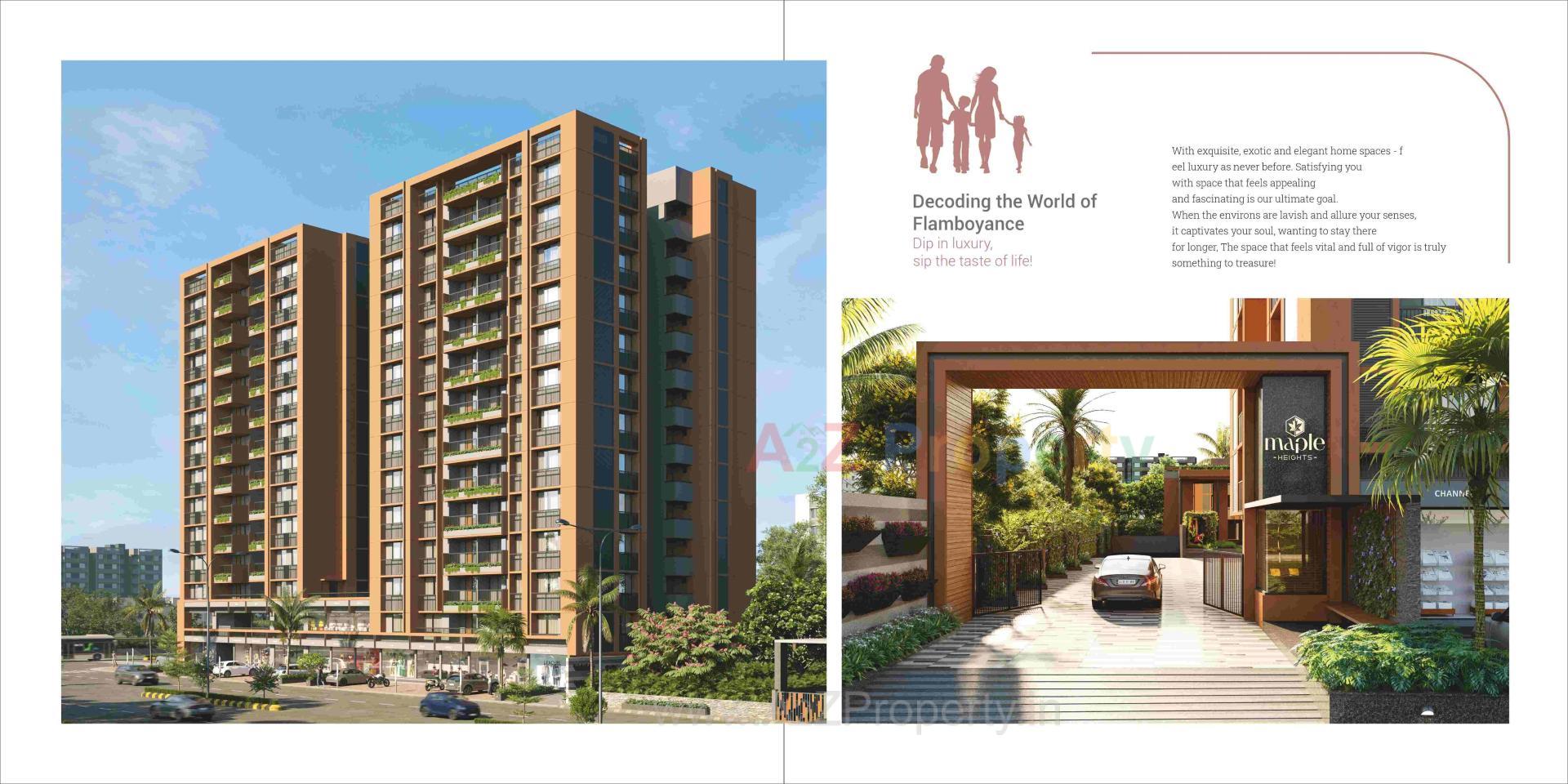 3D Elevation of real estate project Maple Heights located at Chiloda, Gandhinagar, Gujarat