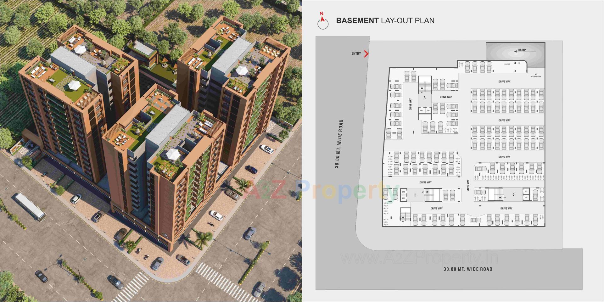 Layout of real estate project Maple Heights located at Chiloda, Gandhinagar, Gujarat