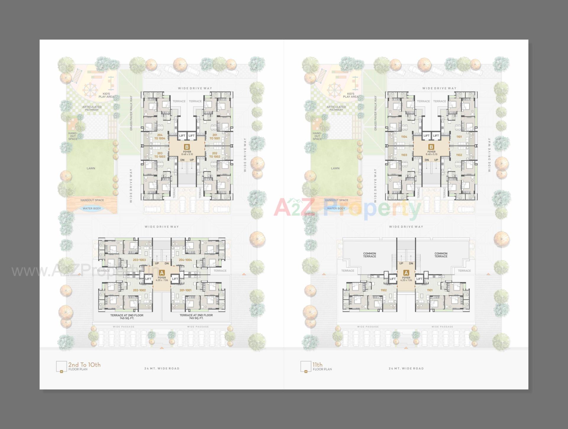 Layout of real estate project Maple Skyview located at Chiloda-naroda, Gandhinagar, Gujarat