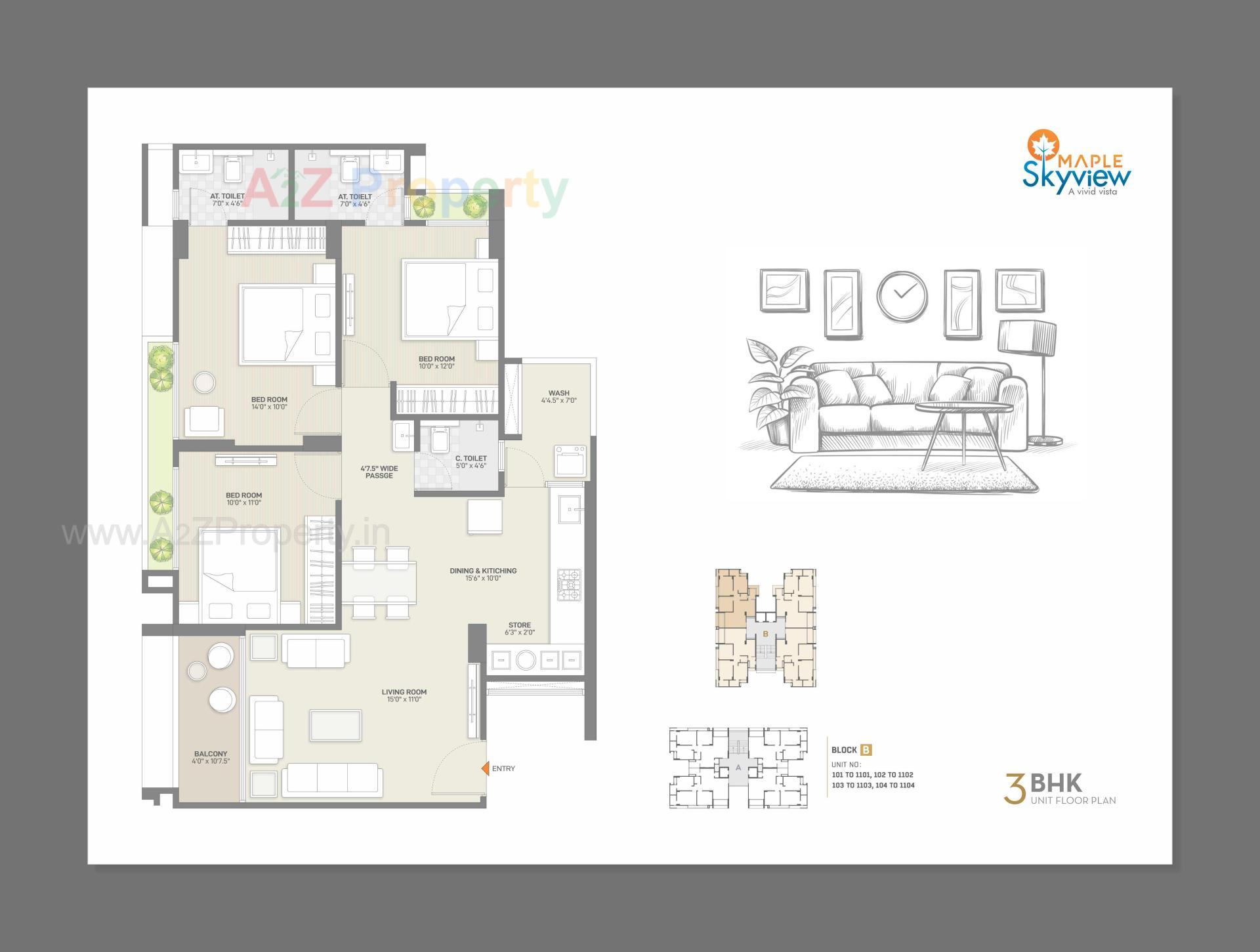 Layout of real estate project Maple Skyview located at Chiloda-naroda, Gandhinagar, Gujarat