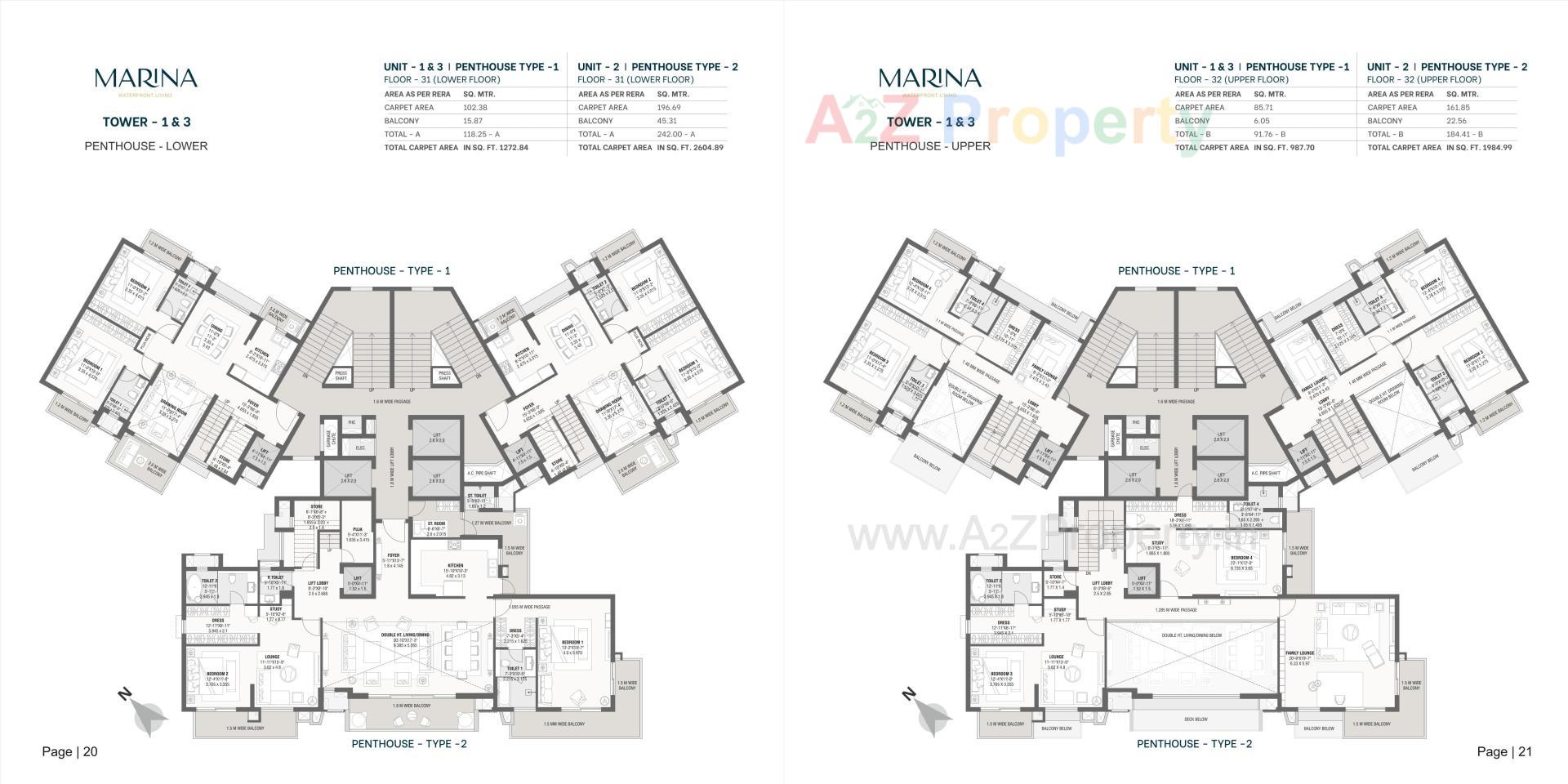 Layout of real estate project Marina located at Gandhinagar, Gandhinagar, Gujarat