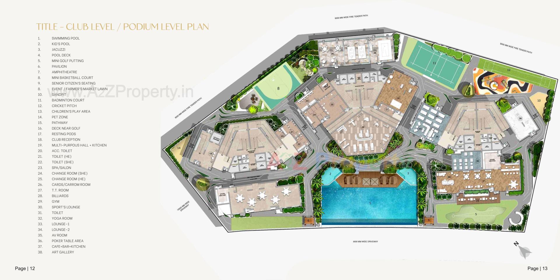 Layout of real estate project Marina located at Gandhinagar, Gandhinagar, Gujarat