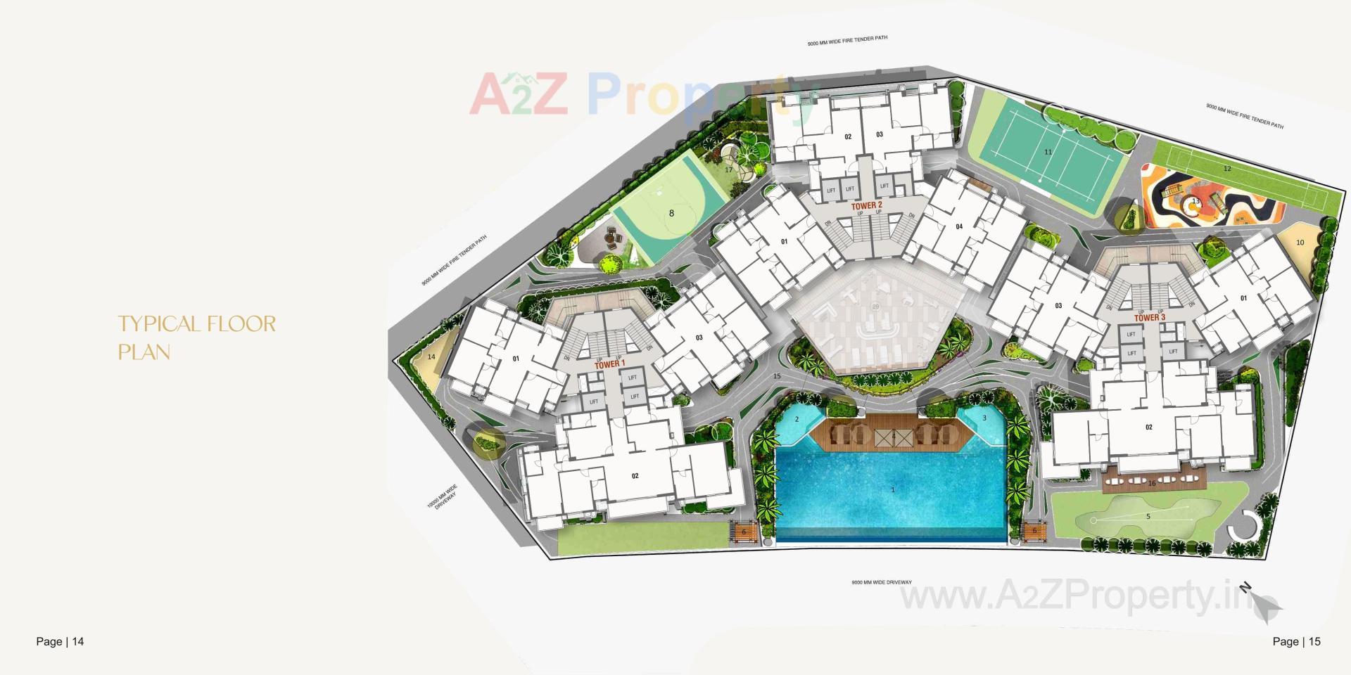 Layout of real estate project Marina located at Gandhinagar, Gandhinagar, Gujarat