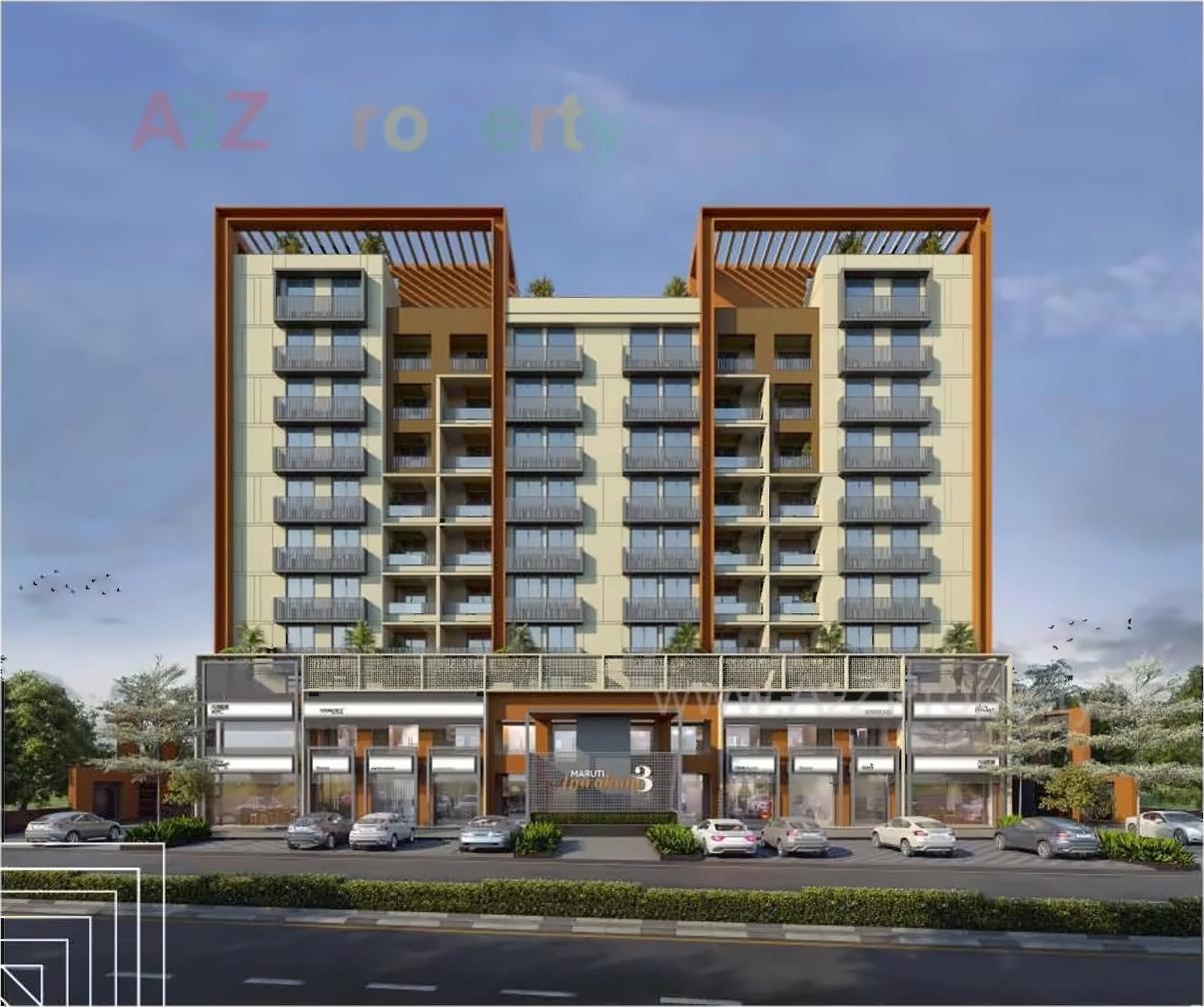 3D Elevation of real estate project Maruti Amrakunj located at Vasna-hadmatiya, Gandhinagar, Gujarat