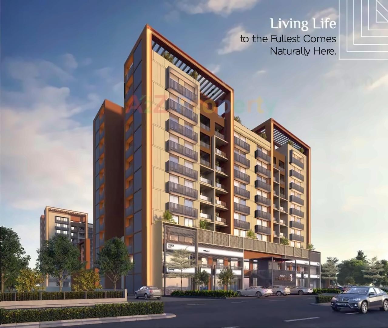 3D Elevation of real estate project Maruti Amrakunj located at Vasna-hadmatiya, Gandhinagar, Gujarat