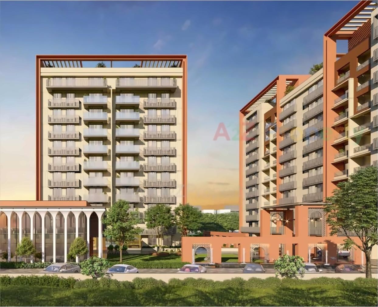 3D Elevation of real estate project Maruti Amrakunj located at Vasna-hadmatiya, Gandhinagar, Gujarat