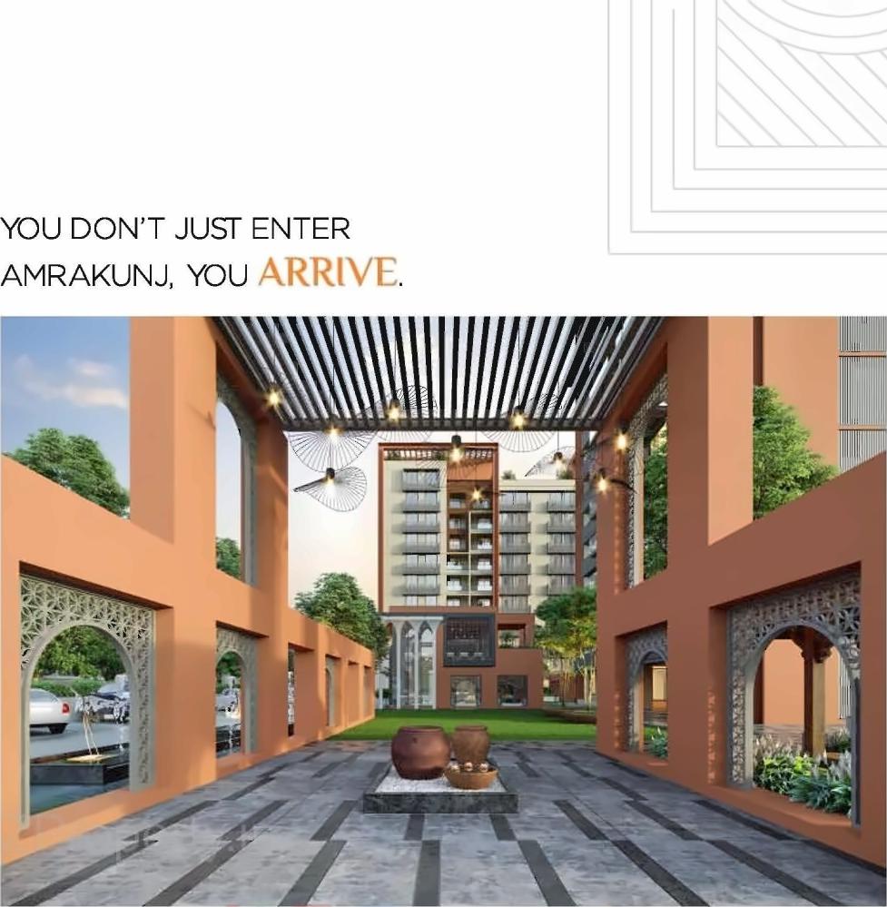 3D Elevation of real estate project Maruti Amrakunj located at Vasna-hadmatiya, Gandhinagar, Gujarat