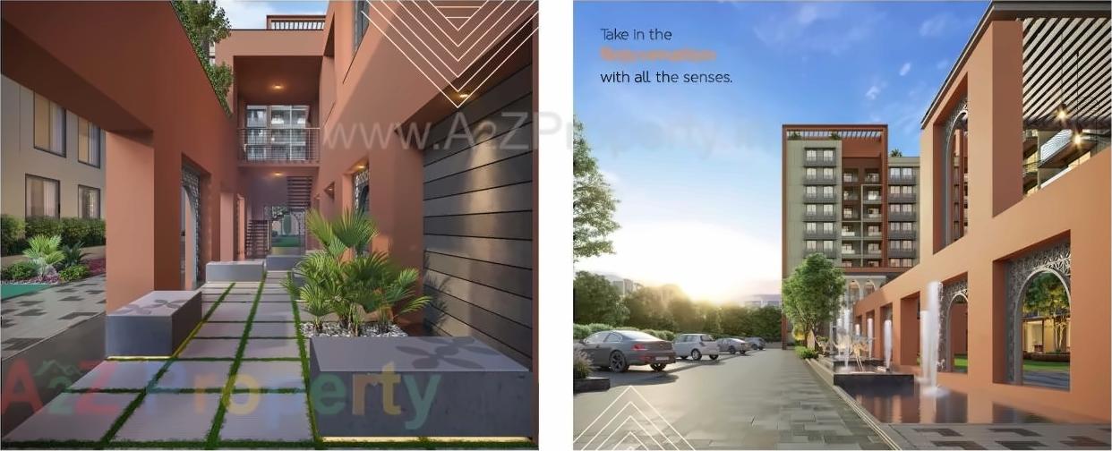 3D Elevation of real estate project Maruti Amrakunj located at Vasna-hadmatiya, Gandhinagar, Gujarat