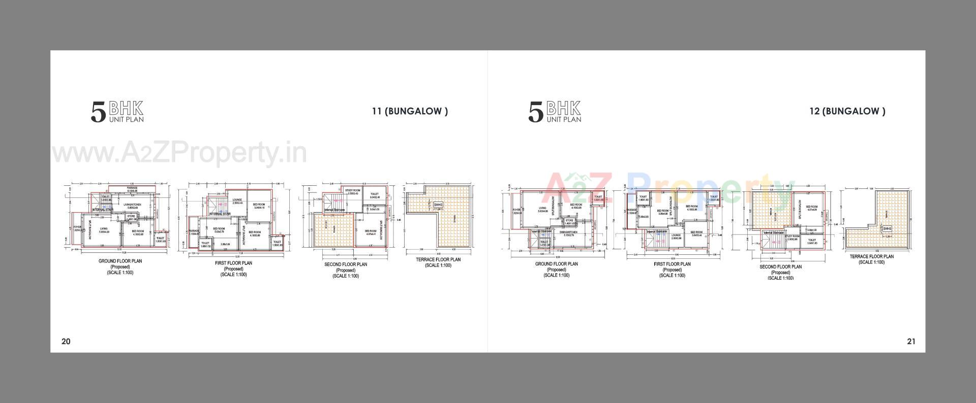 Layout of real estate project Maruti Bunglows located at Ta, Gandhinagar, Gujarat