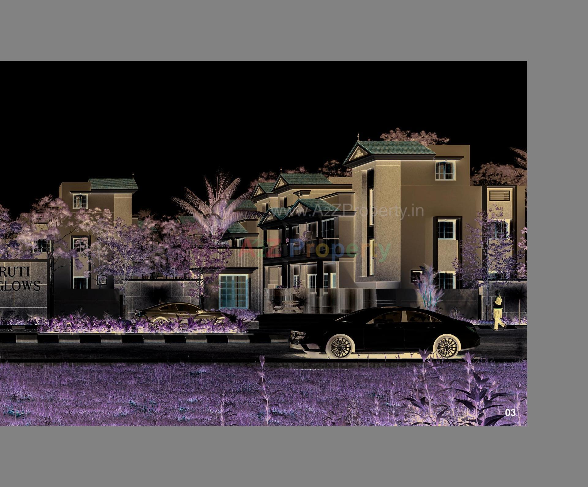 3D Elevation of real estate project Maruti Bunglows located at Ta, Gandhinagar, Gujarat