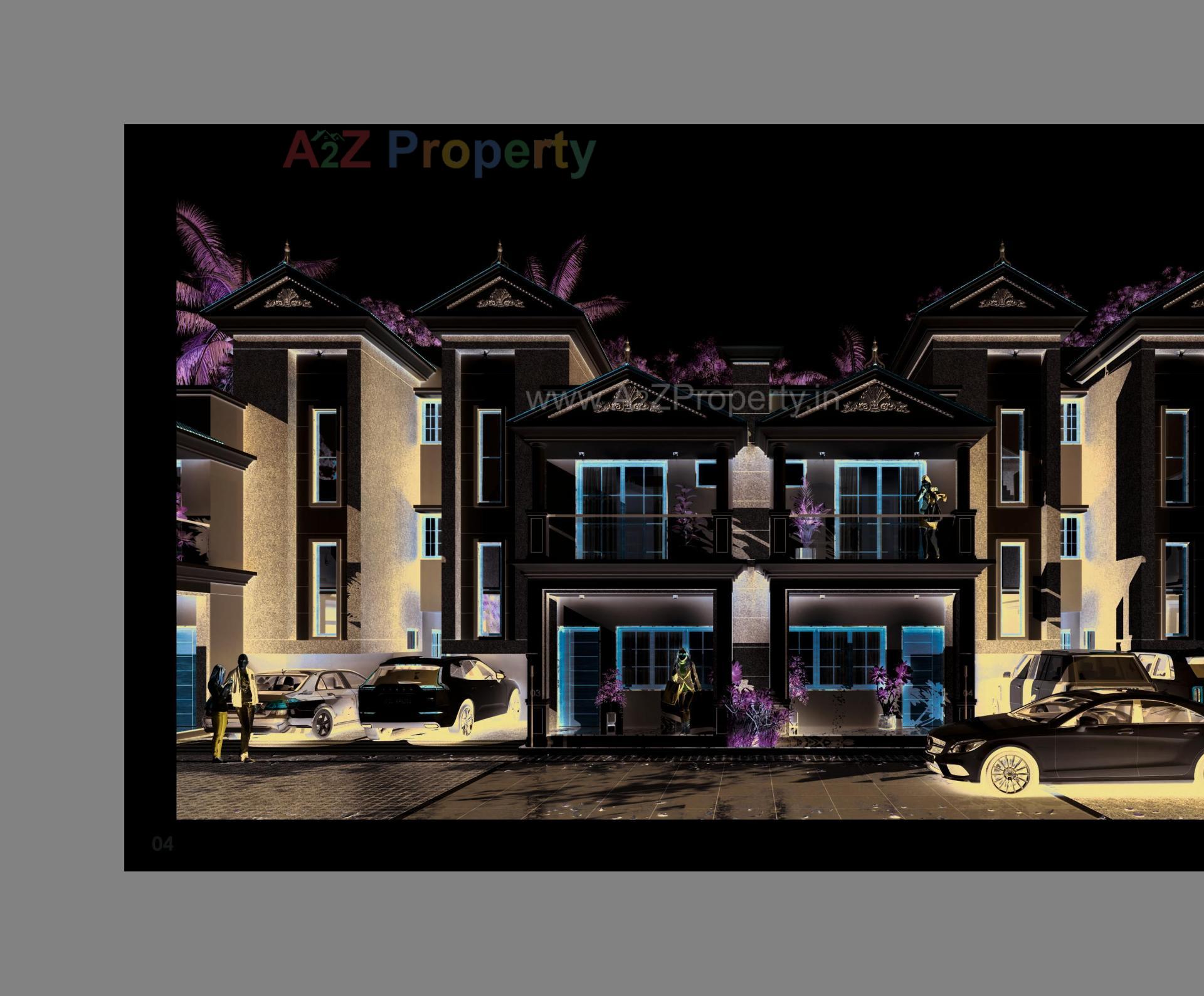 3D Elevation of real estate project Maruti Bunglows located at Ta, Gandhinagar, Gujarat