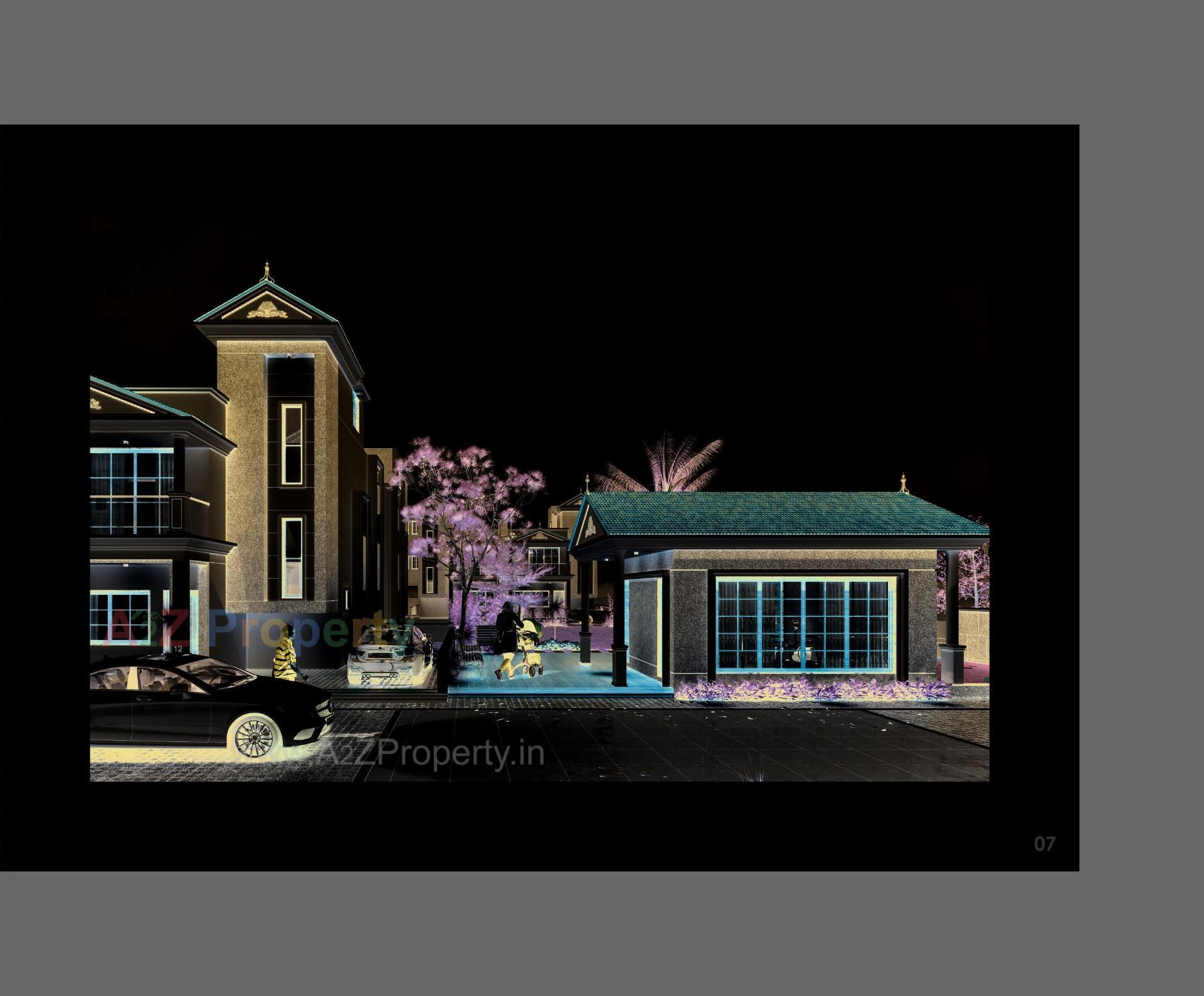 3D Elevation of real estate project Maruti Bunglows located at Ta, Gandhinagar, Gujarat