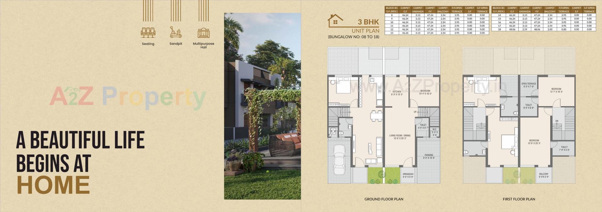 Layout of real estate project Maruti Flora located at Dahegam, Gandhinagar, Gujarat