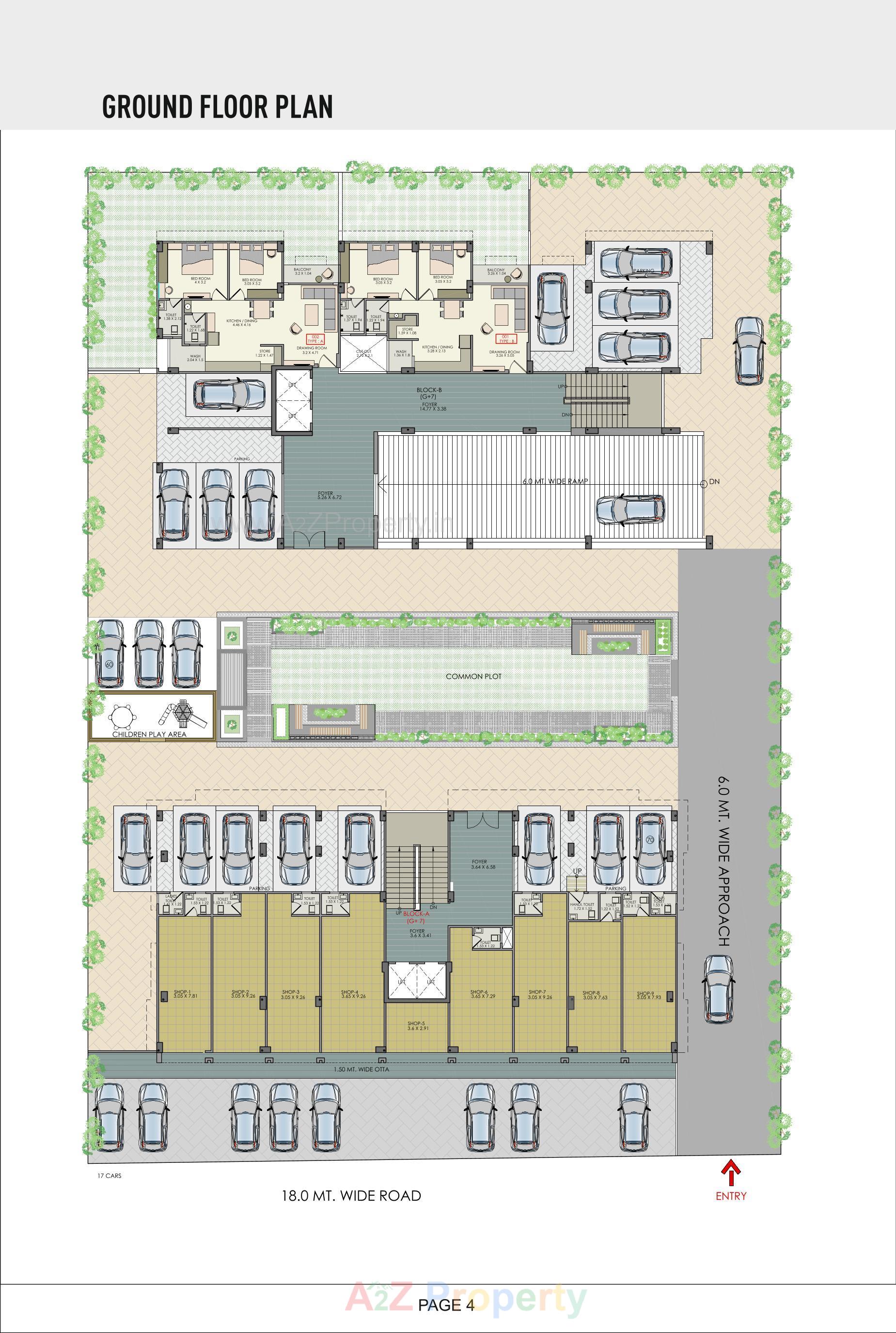 Layout of real estate project Maruti Icon located at Vavol, Gandhinagar, Gujarat