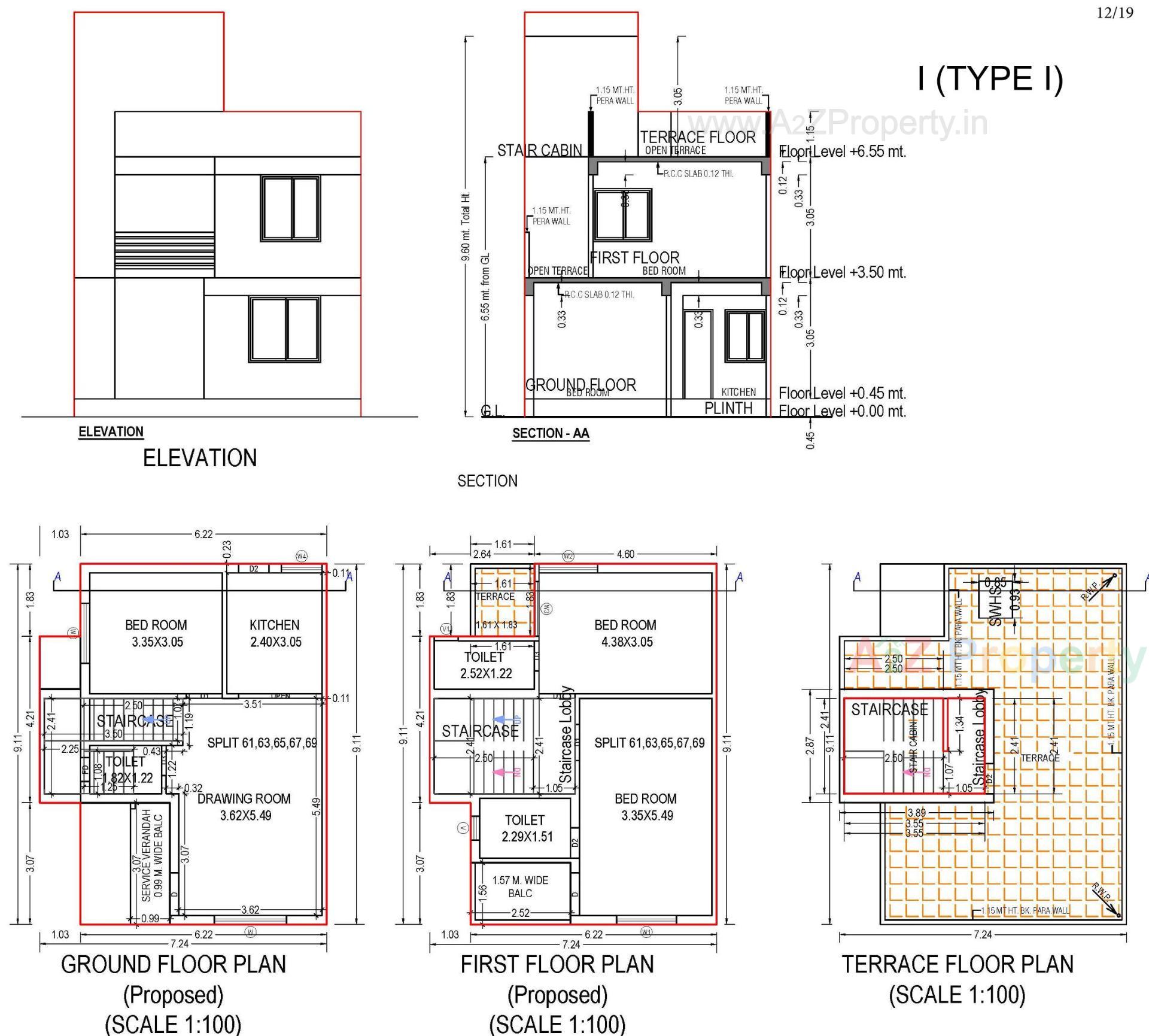 Layout of real estate project Maruti Shahi Kutir located at Dahegam, Gandhinagar, Gujarat