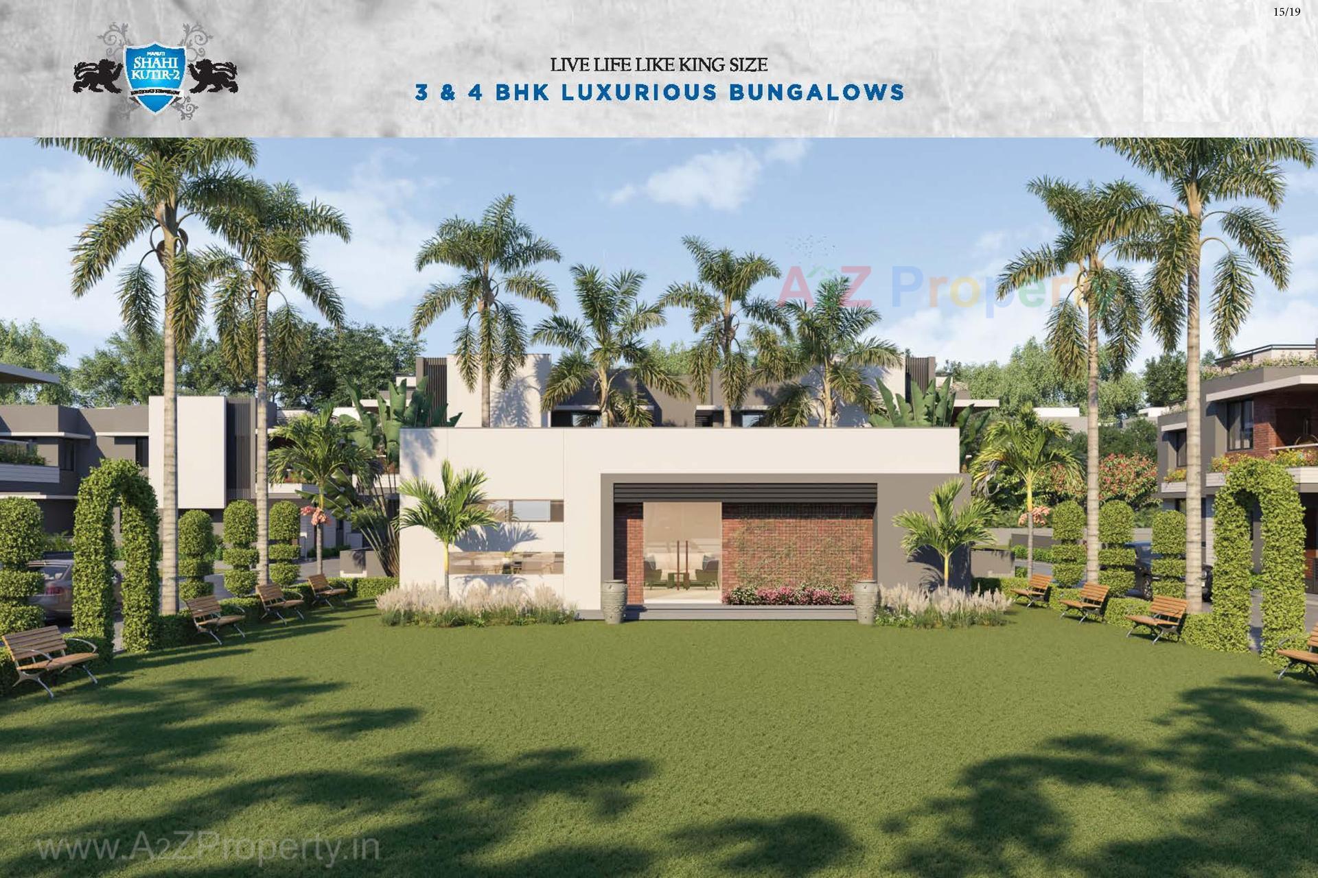 3D Elevation of real estate project Maruti Shahi Kutir located at Dahegam, Gandhinagar, Gujarat