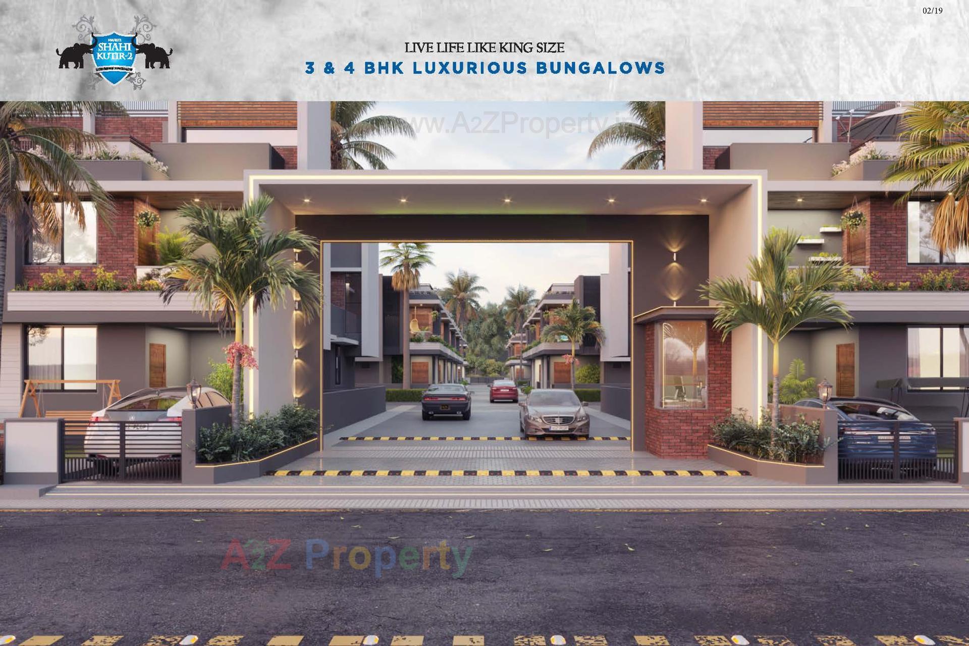 3D Elevation of real estate project Maruti Shahi Kutir located at Dahegam, Gandhinagar, Gujarat