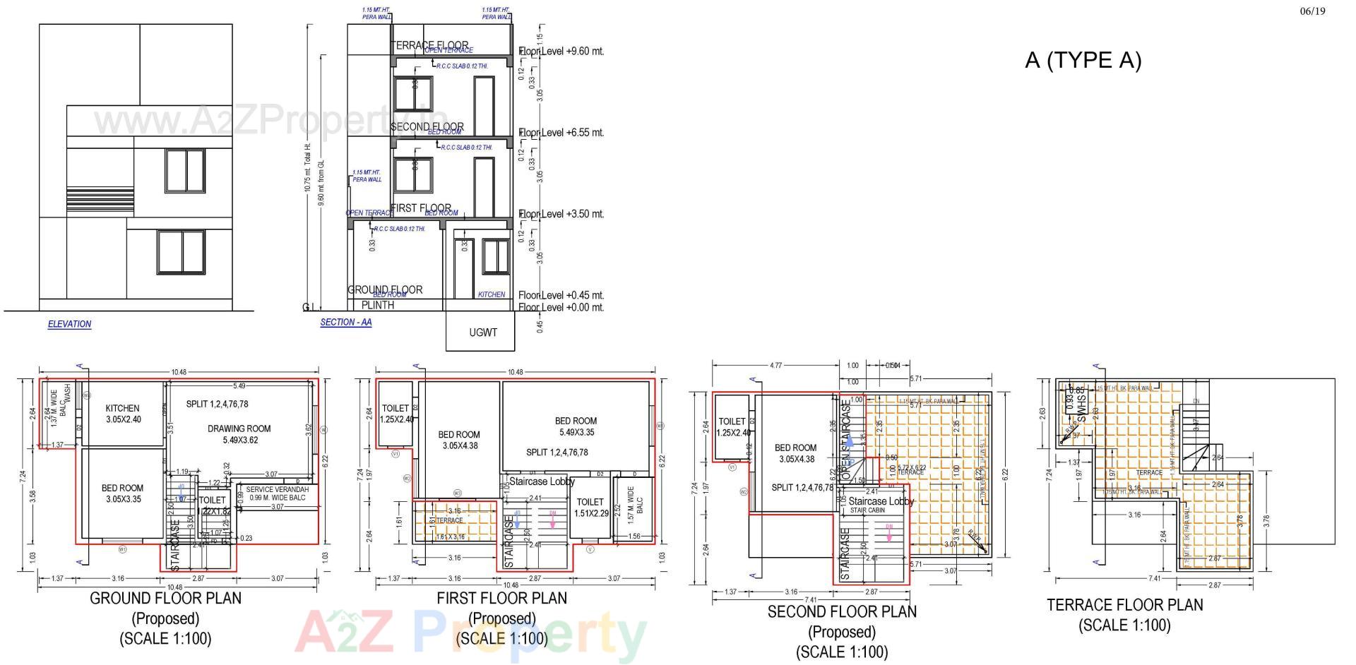 Layout of real estate project Maruti Shahi Kutir located at Dahegam, Gandhinagar, Gujarat