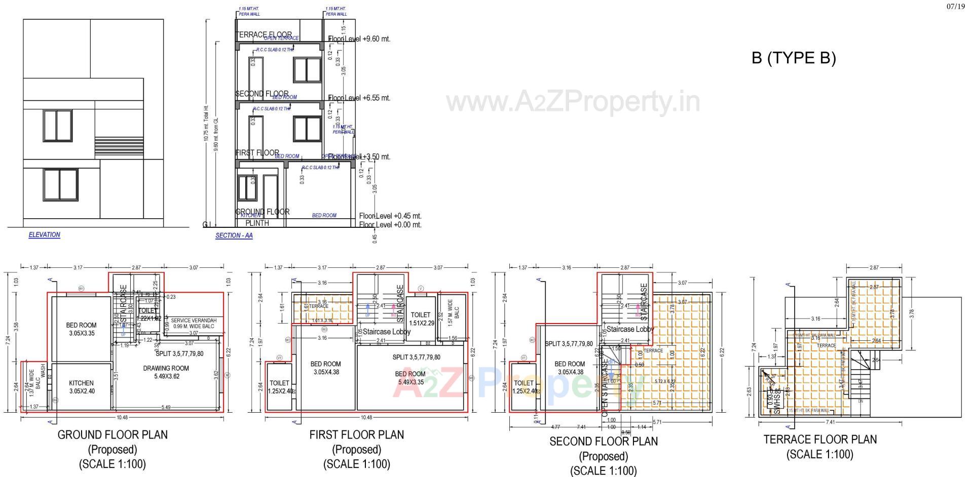 Layout of real estate project Maruti Shahi Kutir located at Dahegam, Gandhinagar, Gujarat