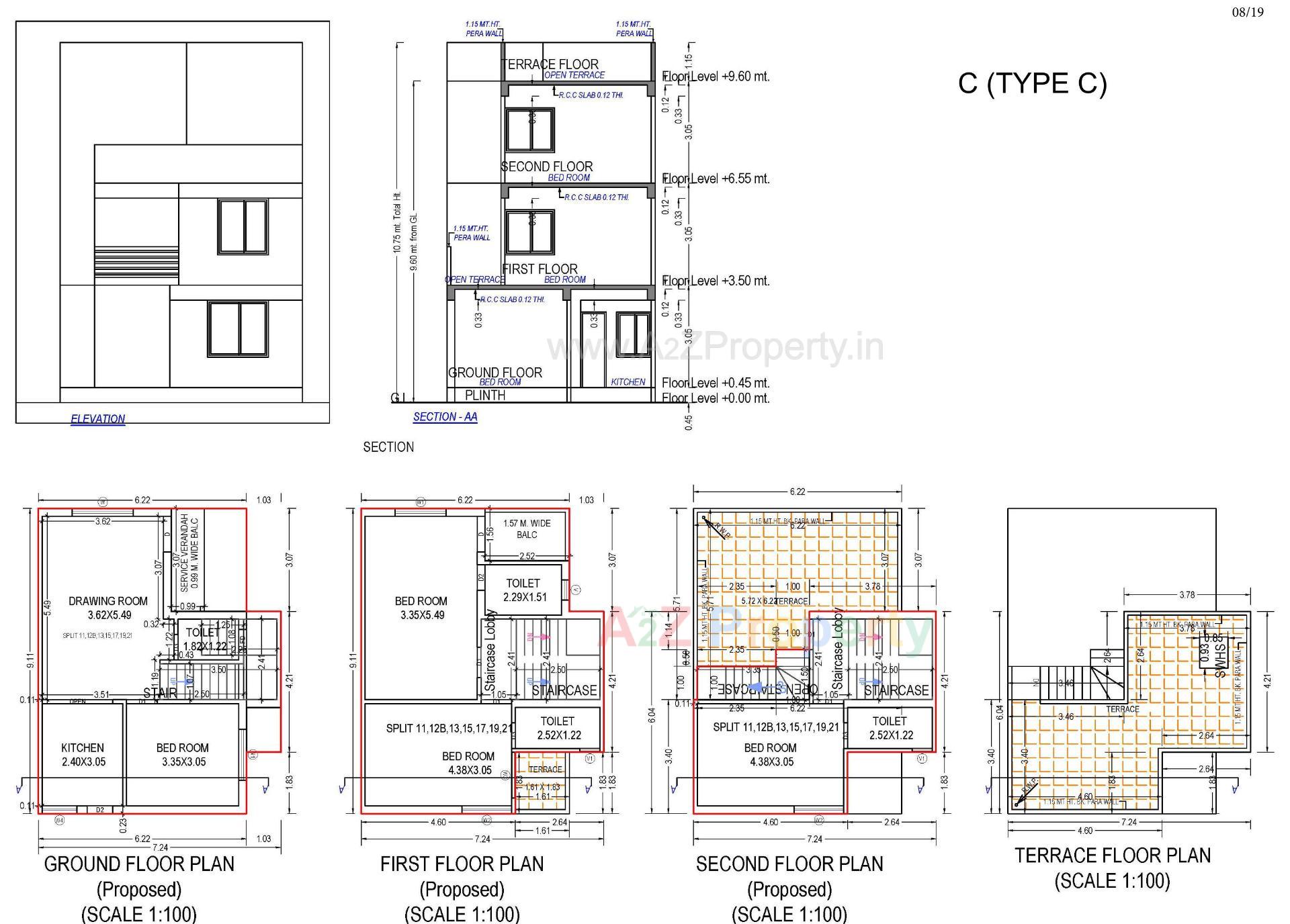 Layout of real estate project Maruti Shahi Kutir located at Dahegam, Gandhinagar, Gujarat