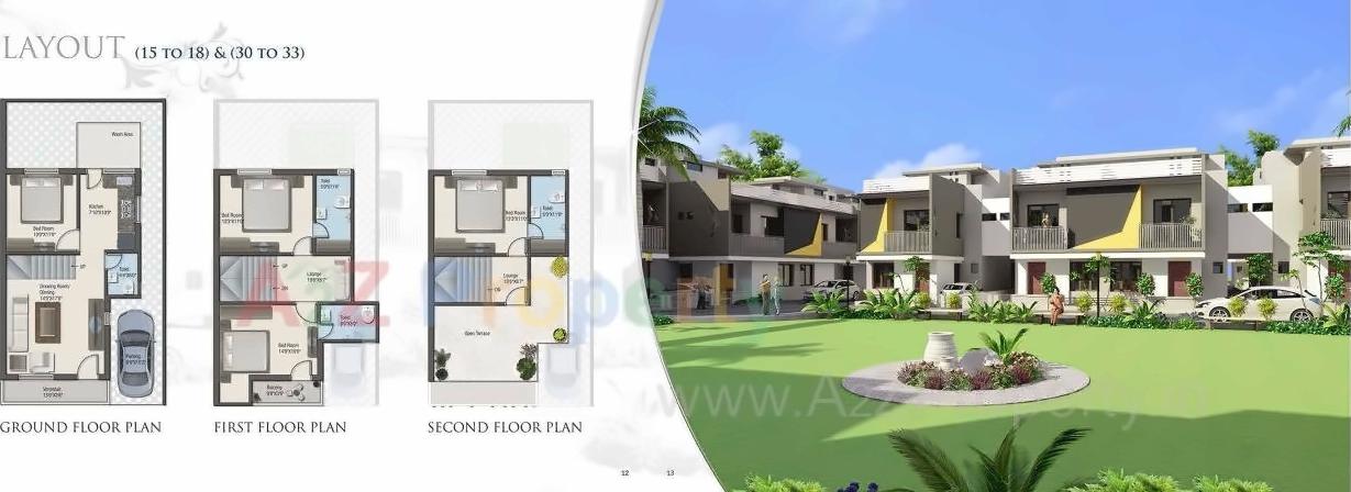 3D Elevation of real estate project Maruti Shahikutir located at Dehgam, Gandhinagar, Gujarat