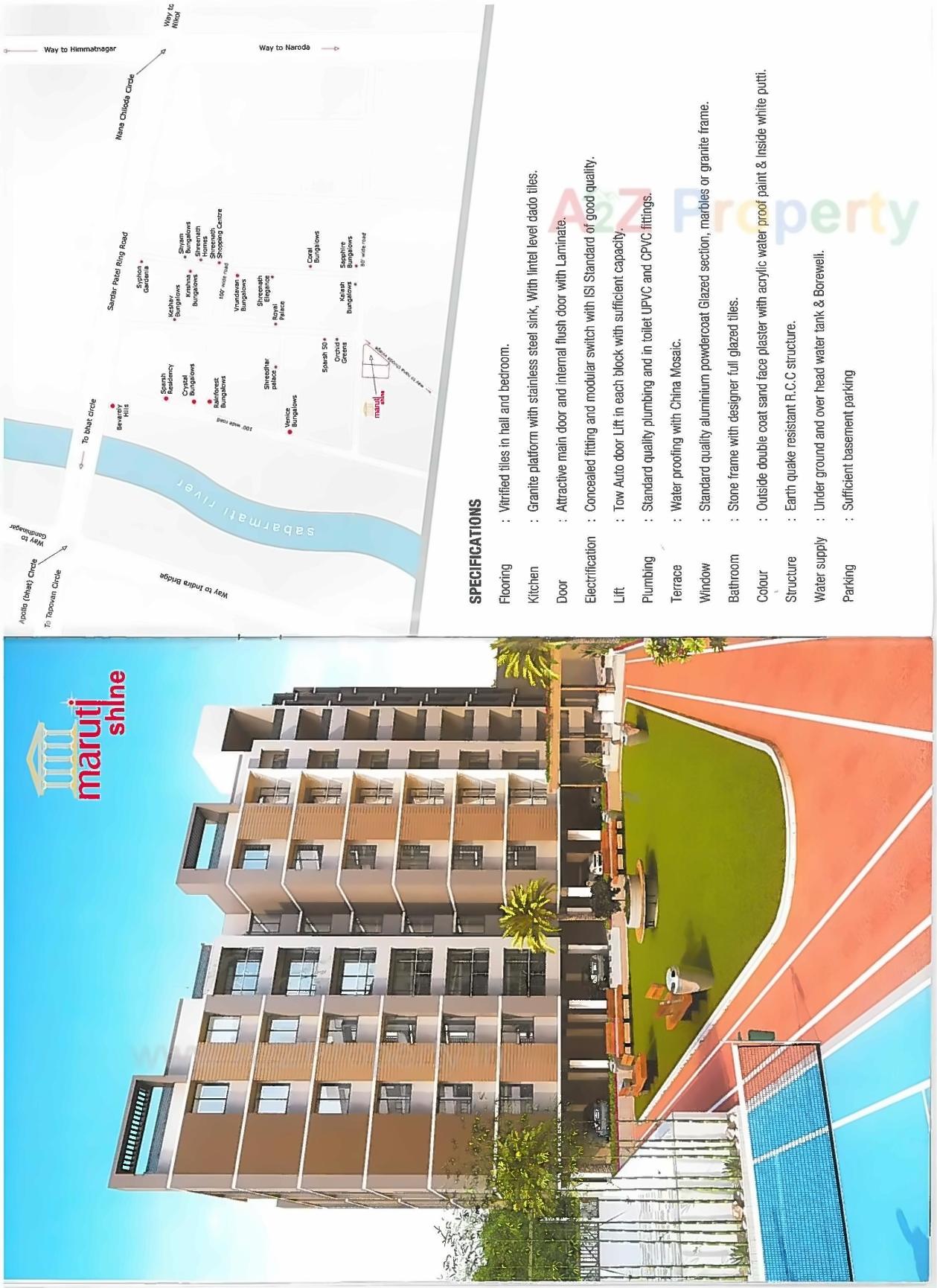 3D Elevation of real estate project Maruti Shine (sub Plot 1) located at Nana-chiloda, Gandhinagar, Gujarat