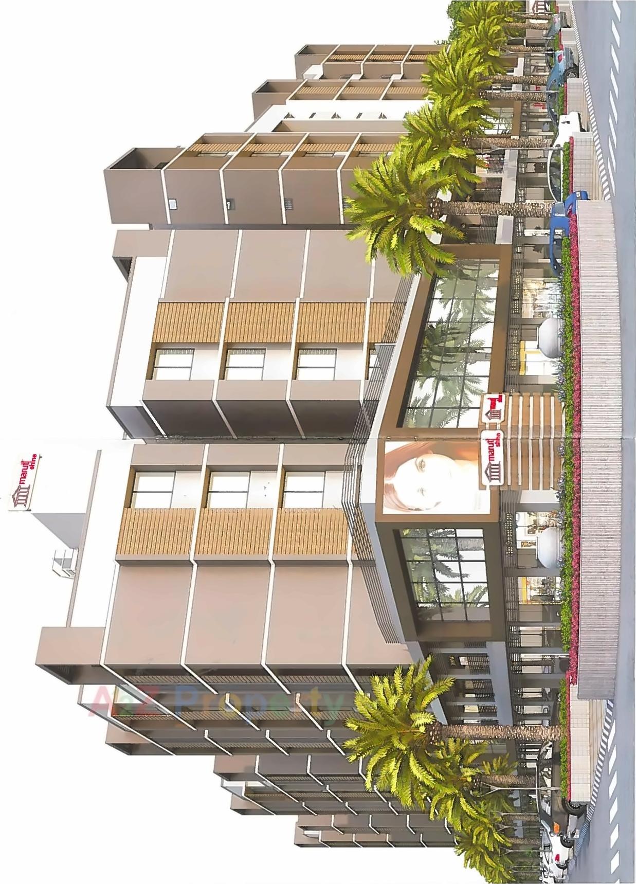 3D Elevation of real estate project Maruti Shine (sub Plot 1) located at Nana-chiloda, Gandhinagar, Gujarat