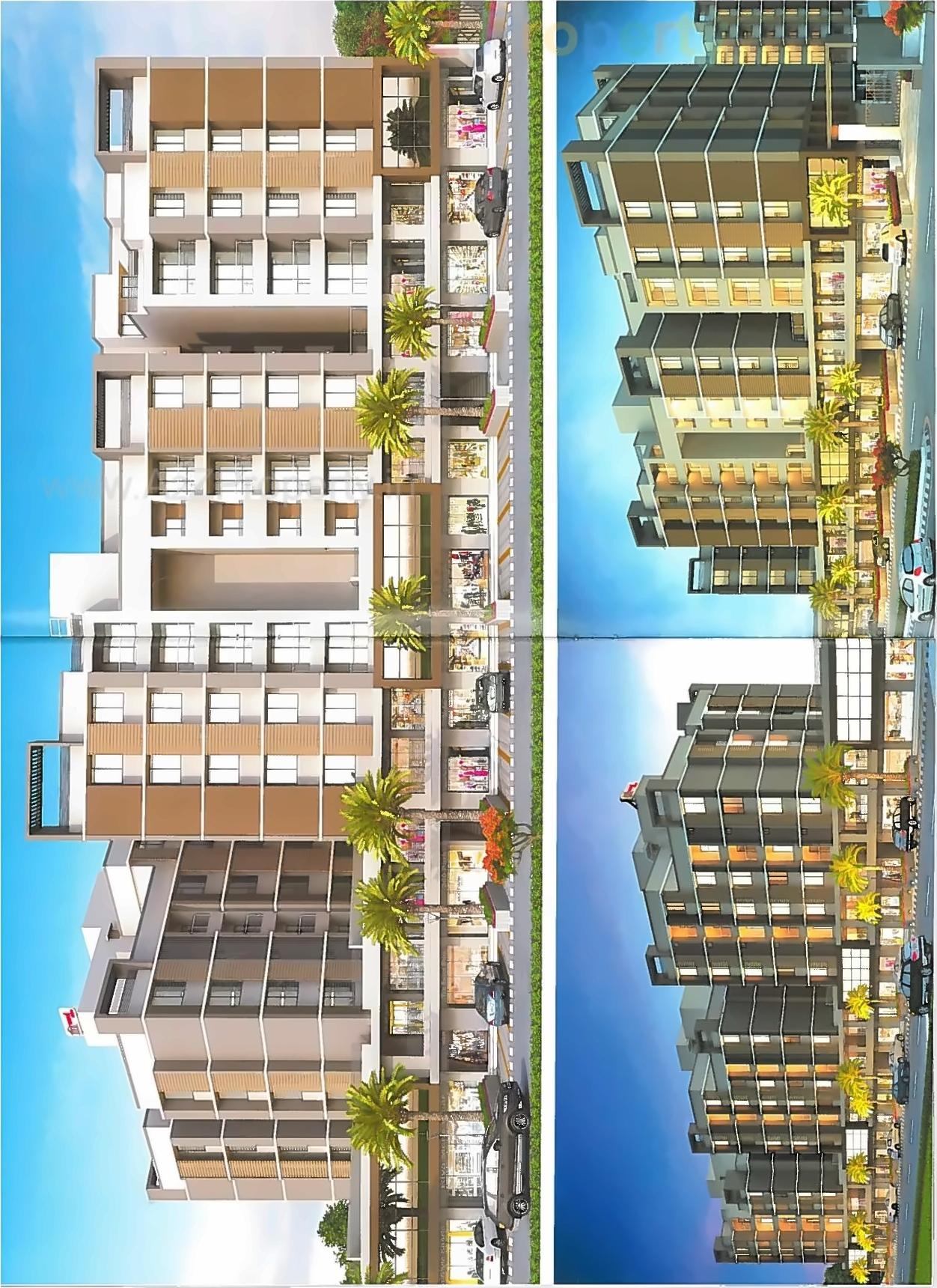 3D Elevation of real estate project Maruti Shine (sub Plot 1) located at Nana-chiloda, Gandhinagar, Gujarat