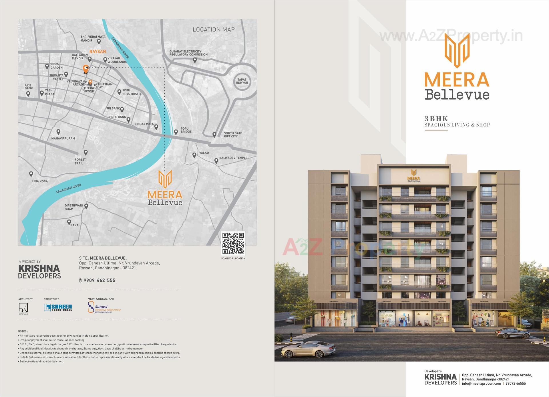  of real estate project Meera Bellevue located at Raysan, Gandhinagar, Gujarat