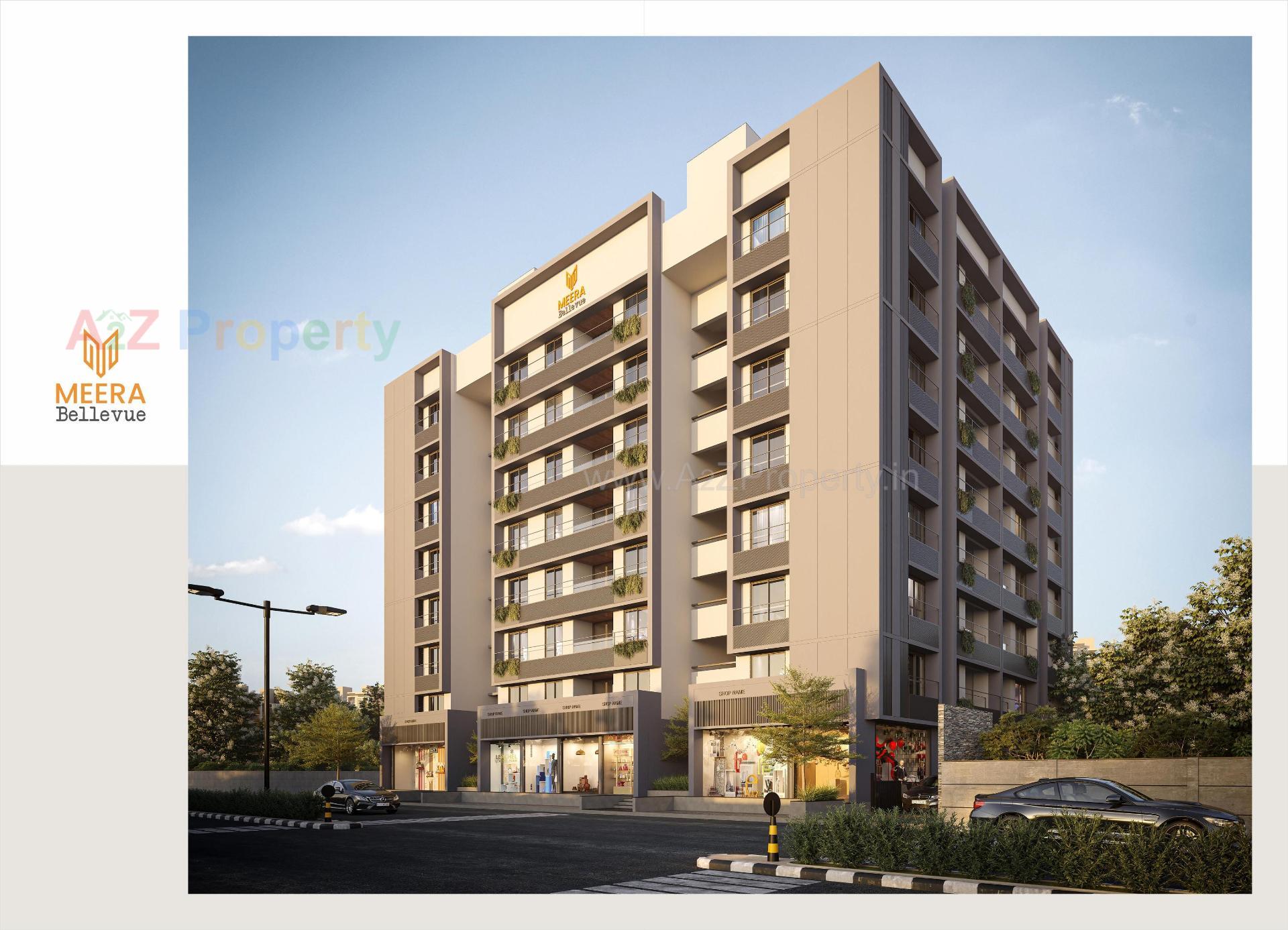 3D Elevation of real estate project Meera Bellevue located at Raysan, Gandhinagar, Gujarat