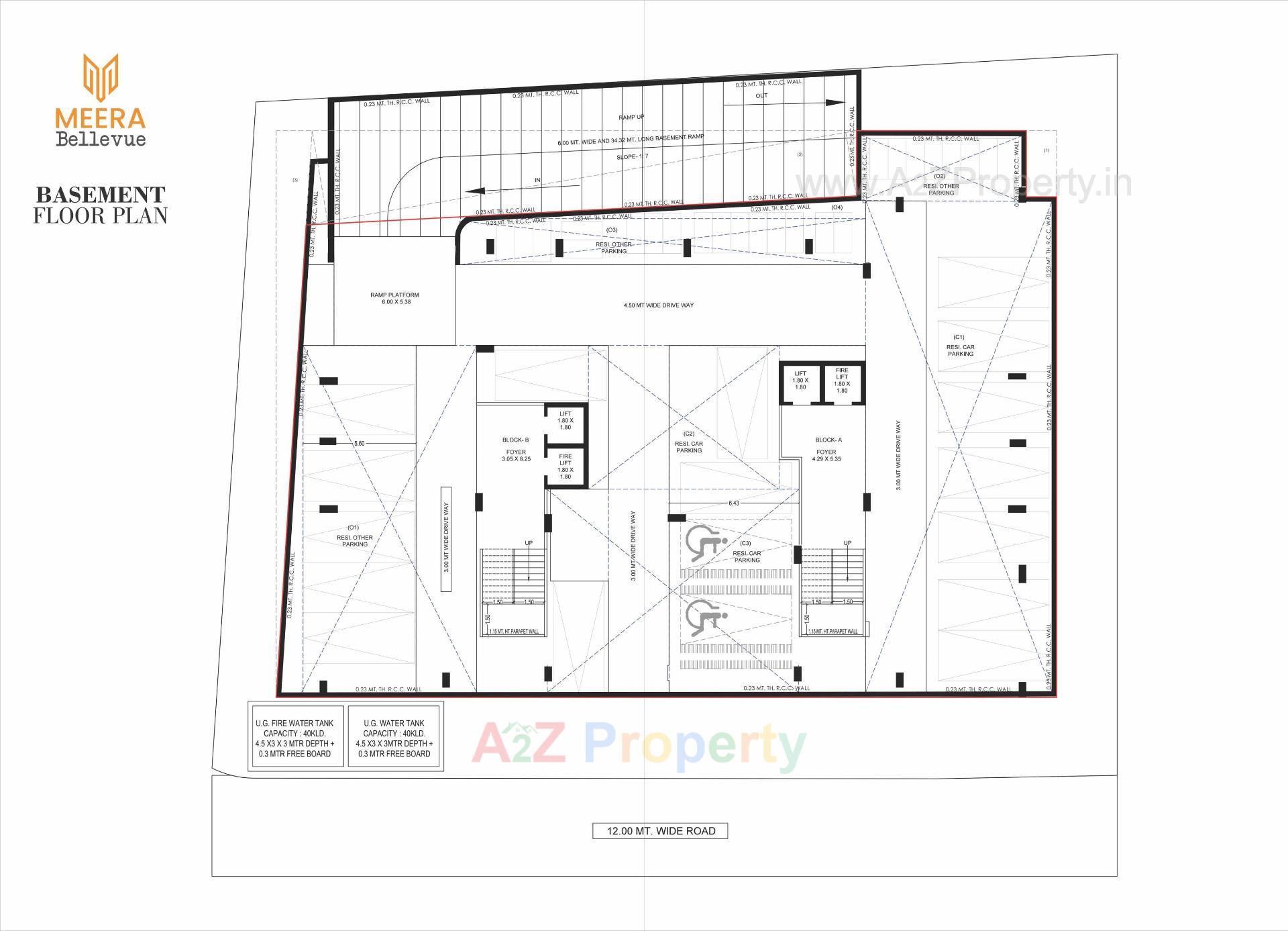 Layout of real estate project Meera Bellevue located at Raysan, Gandhinagar, Gujarat