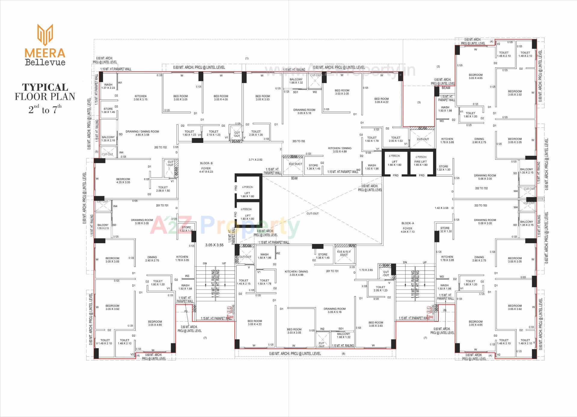 Layout of real estate project Meera Bellevue located at Raysan, Gandhinagar, Gujarat