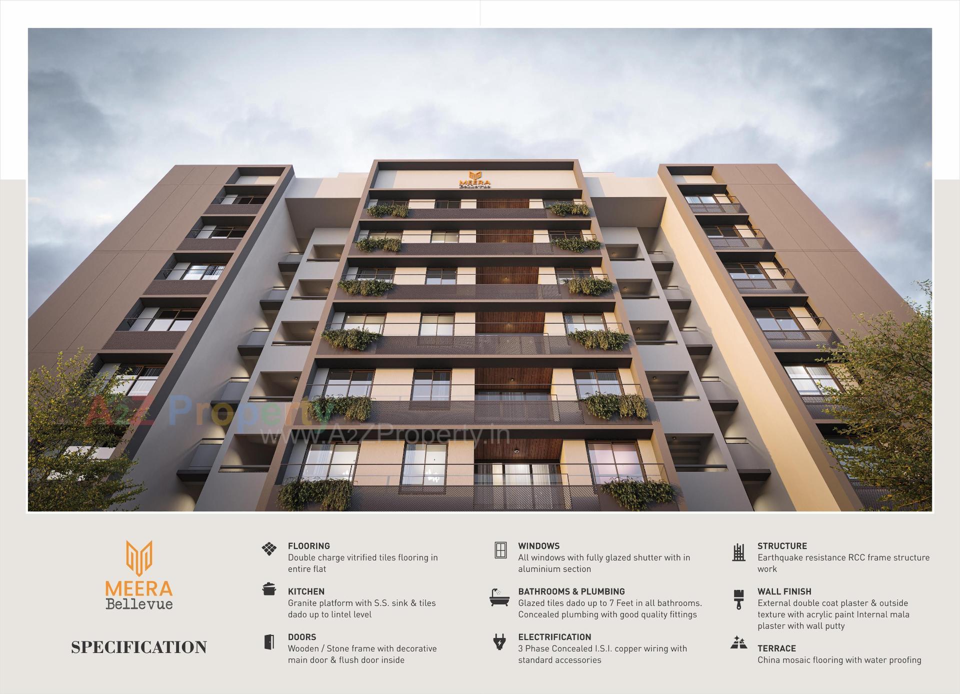 3D Elevation of real estate project Meera Bellevue located at Raysan, Gandhinagar, Gujarat