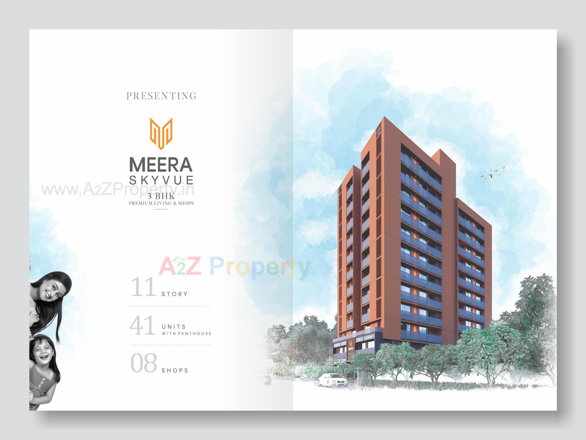 3D Elevation of real estate project Meera Skyvue located at Raysan, Gandhinagar, Gujarat