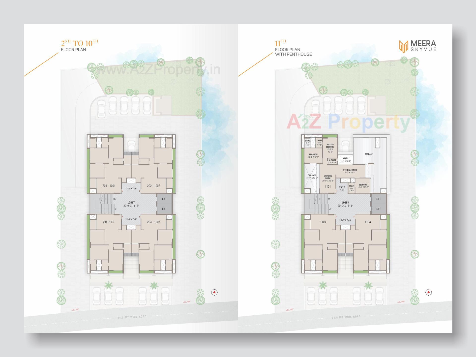 Layout of real estate project Meera Skyvue located at Raysan, Gandhinagar, Gujarat