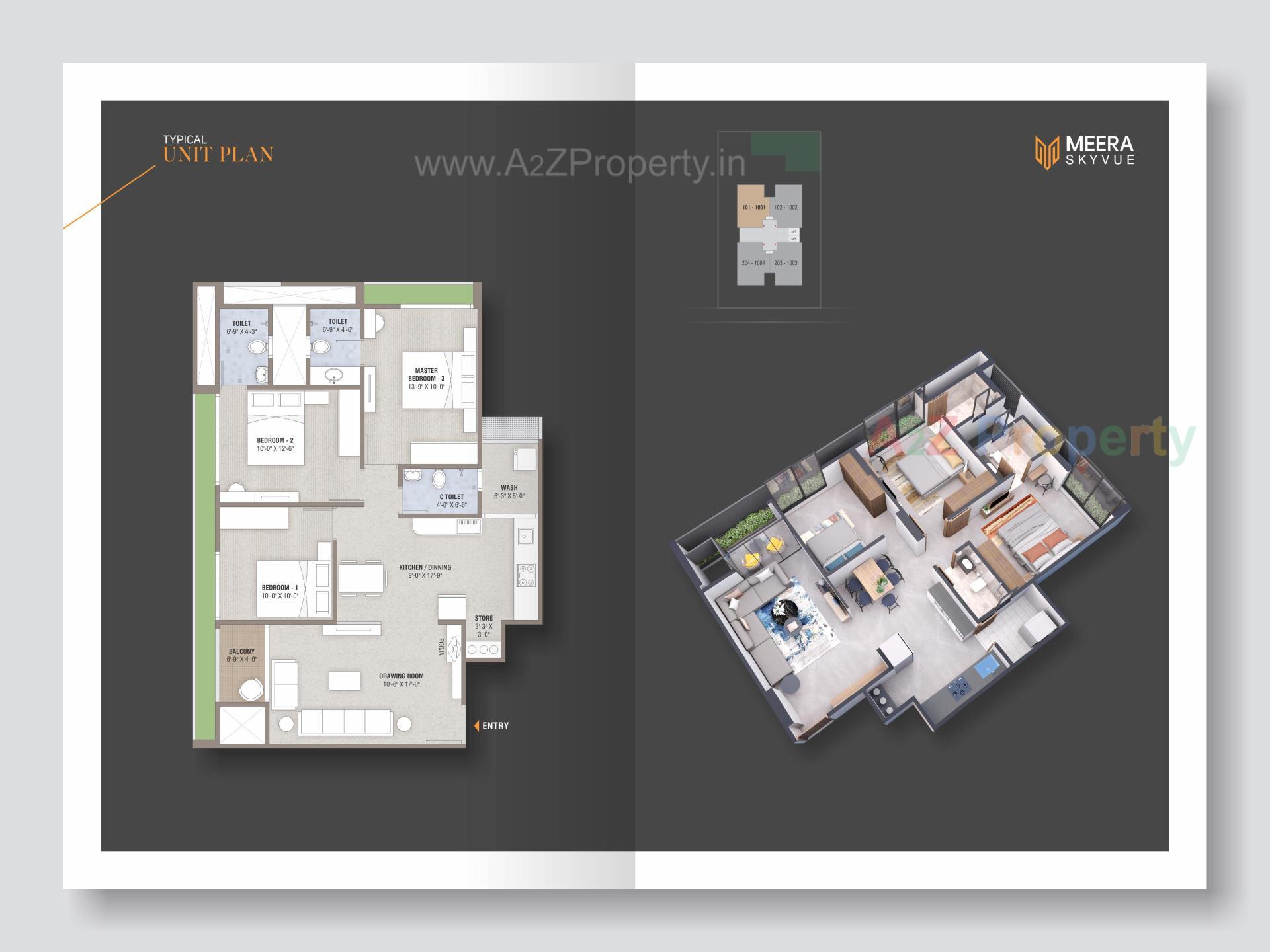 Layout of real estate project Meera Skyvue located at Raysan, Gandhinagar, Gujarat