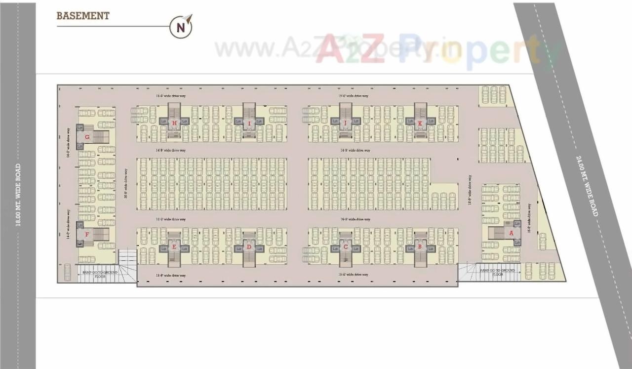 Layout of real estate project Megh Malhar located at Uvarsad, Gandhinagar, Gujarat