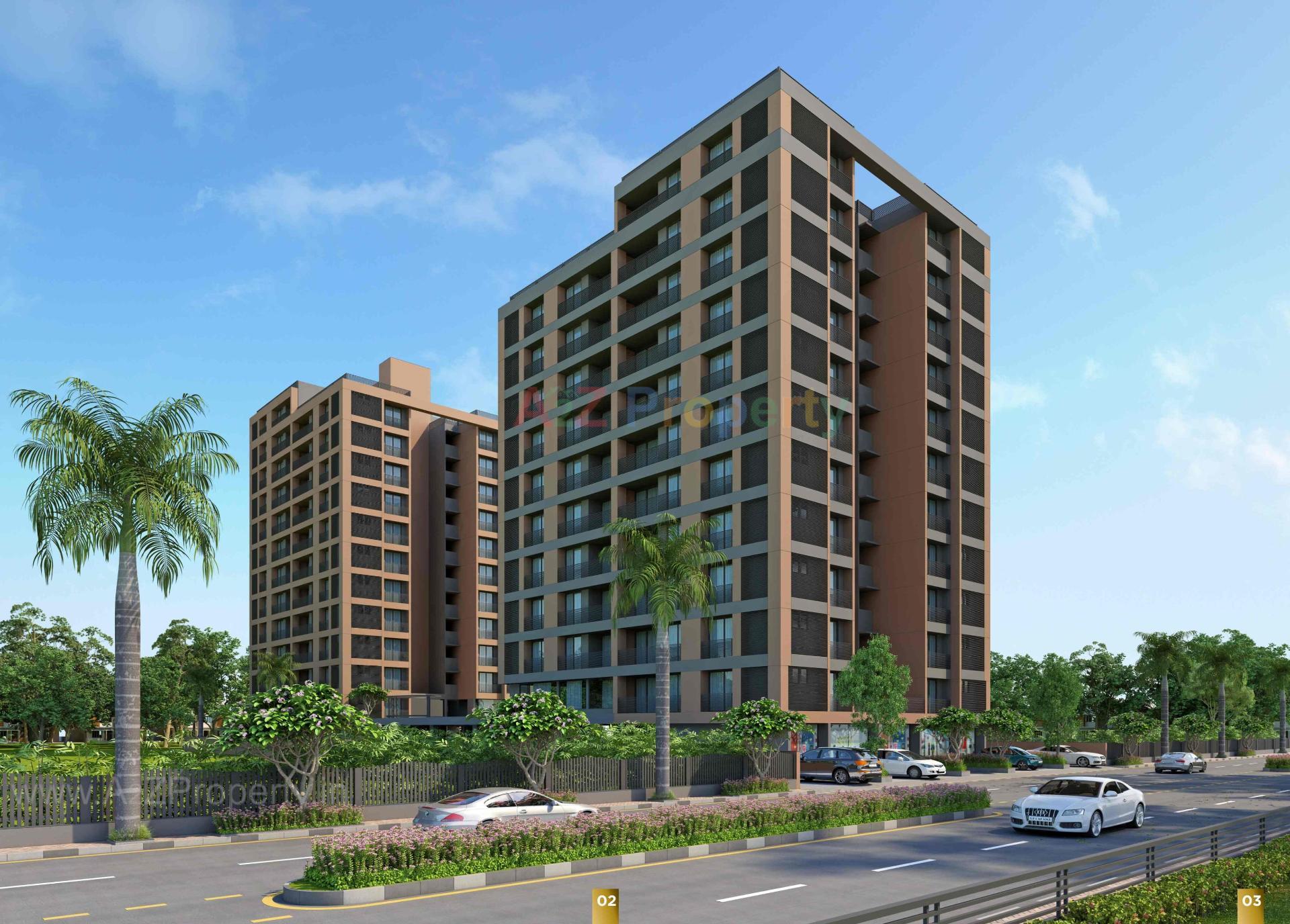 3D Elevation of real estate project Meraki located at Raysan, Gandhinagar, Gujarat