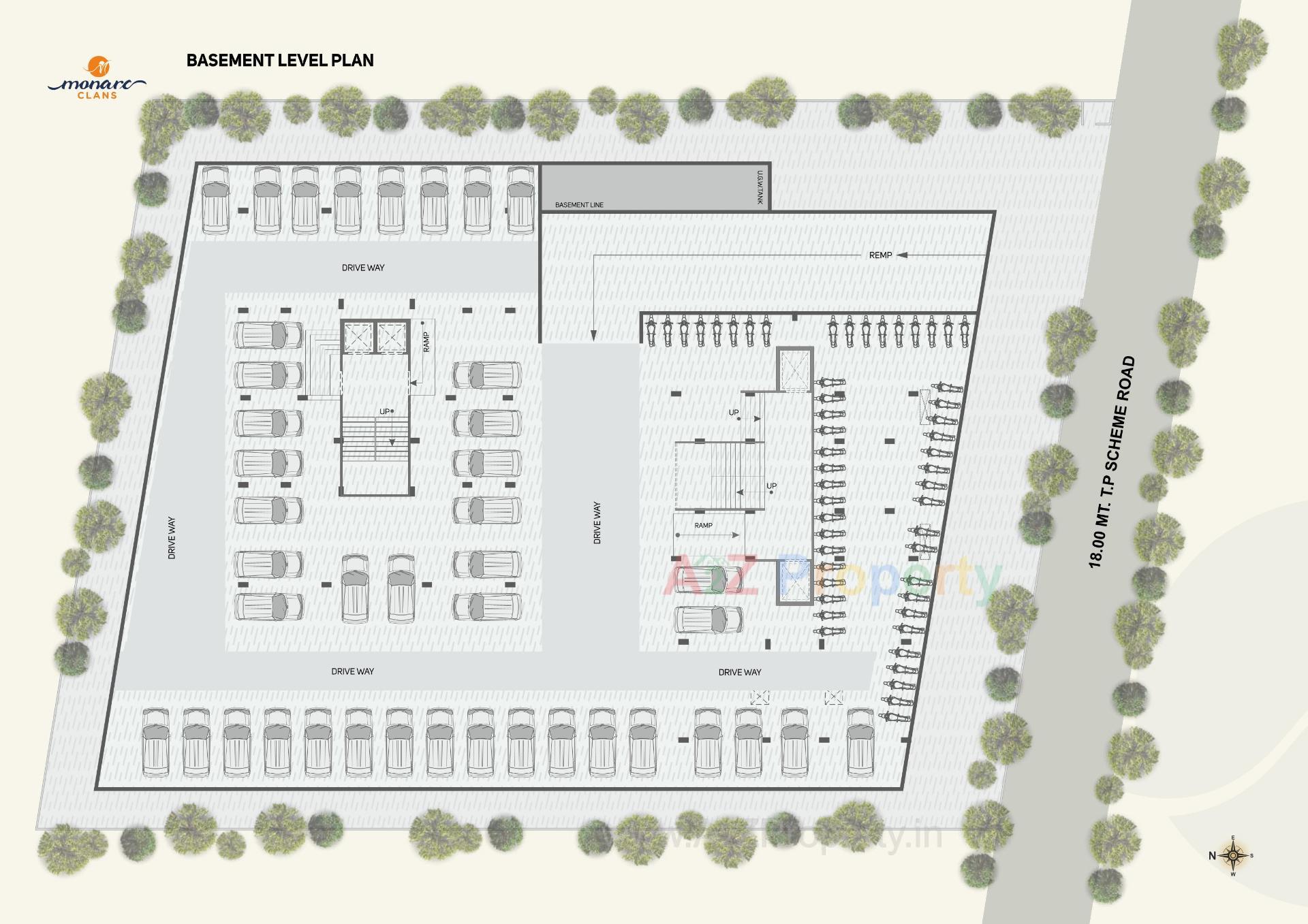 Layout of real estate project Monarc Clans located at Gandhinagar, Gandhinagar, Gujarat