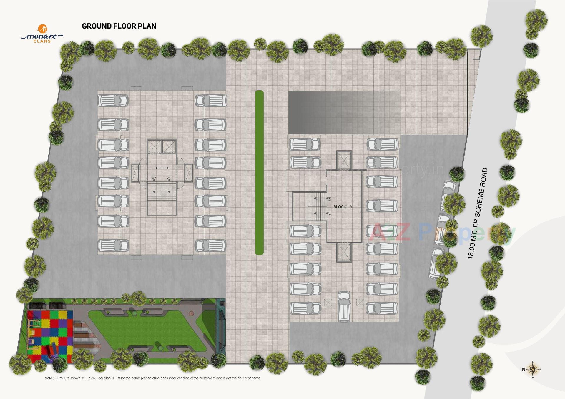 Layout of real estate project Monarc Clans located at Gandhinagar, Gandhinagar, Gujarat