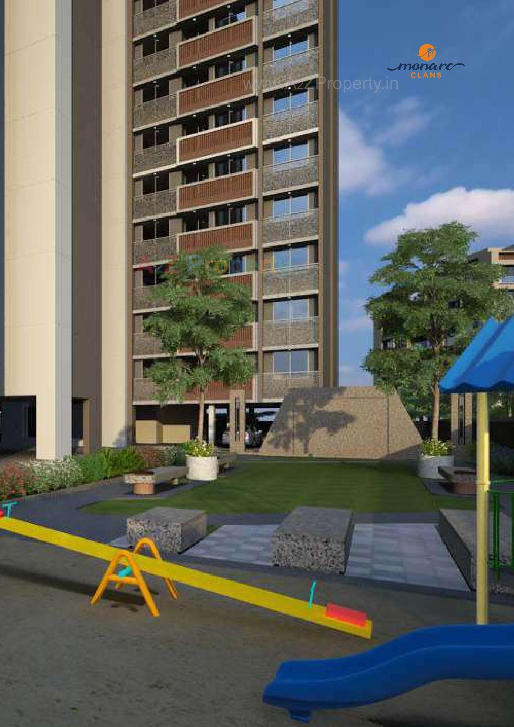 3D Elevation of real estate project Monarc Clans located at Gandhinagar, Gandhinagar, Gujarat