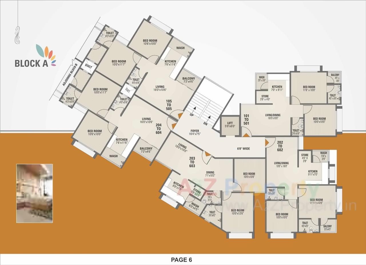 Layout of real estate project Monarc Crystal located at Zundal, Gandhinagar, Gujarat