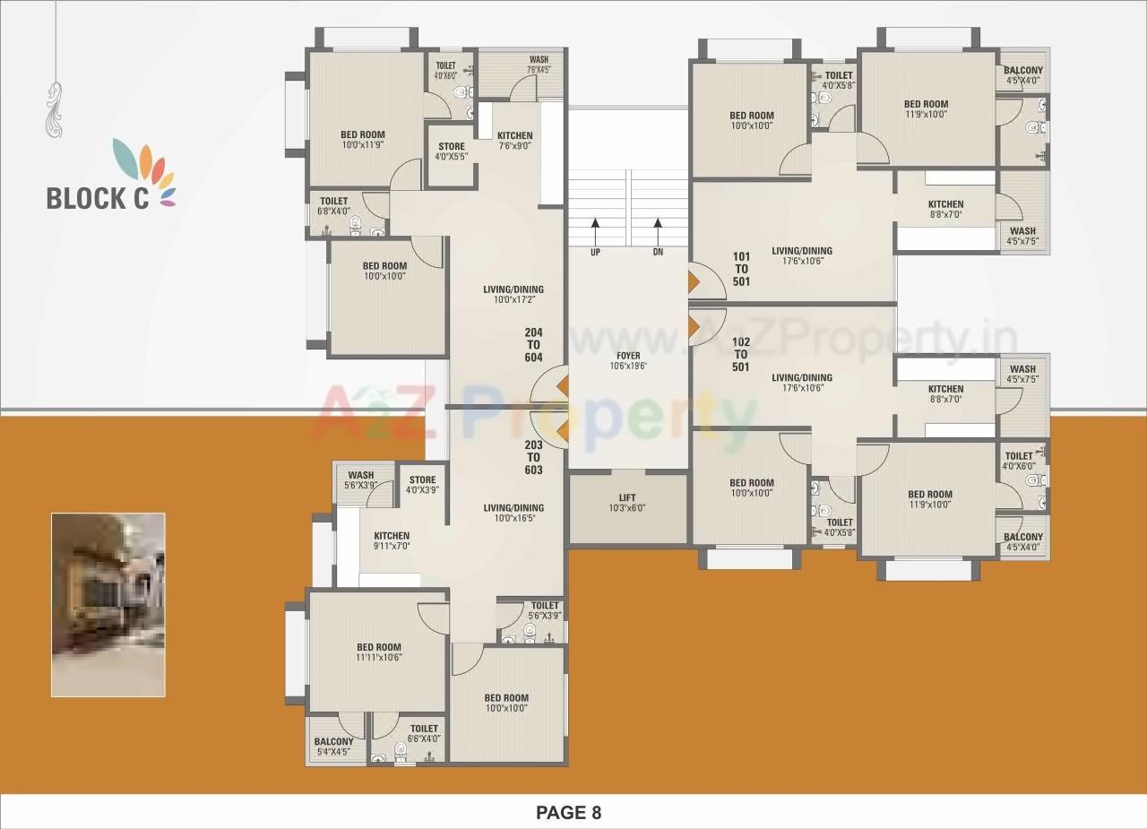 Layout of real estate project Monarc Crystal located at Zundal, Gandhinagar, Gujarat