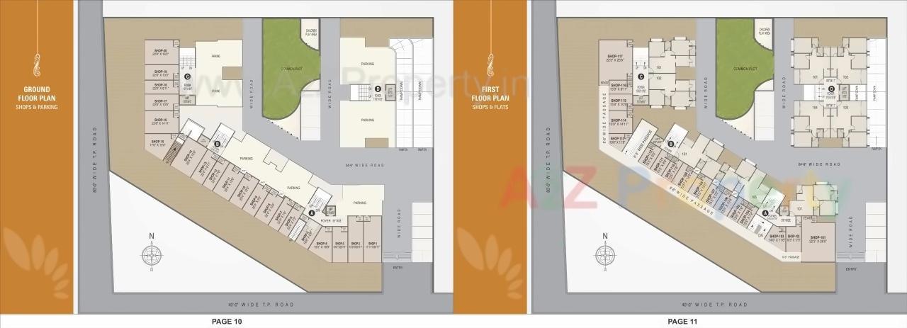 Layout of real estate project Monarc Crystal located at Zundal, Gandhinagar, Gujarat